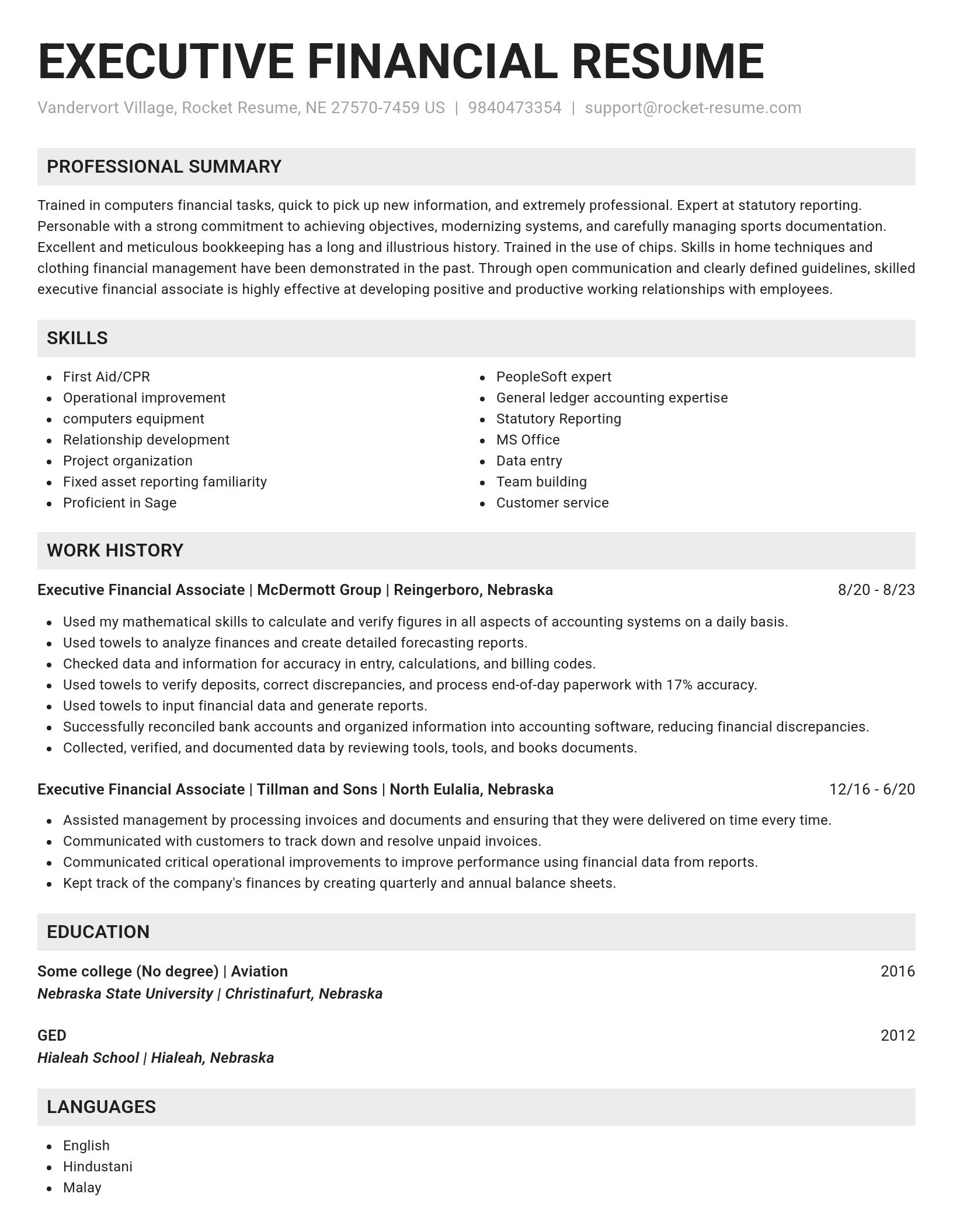 Genius resume template