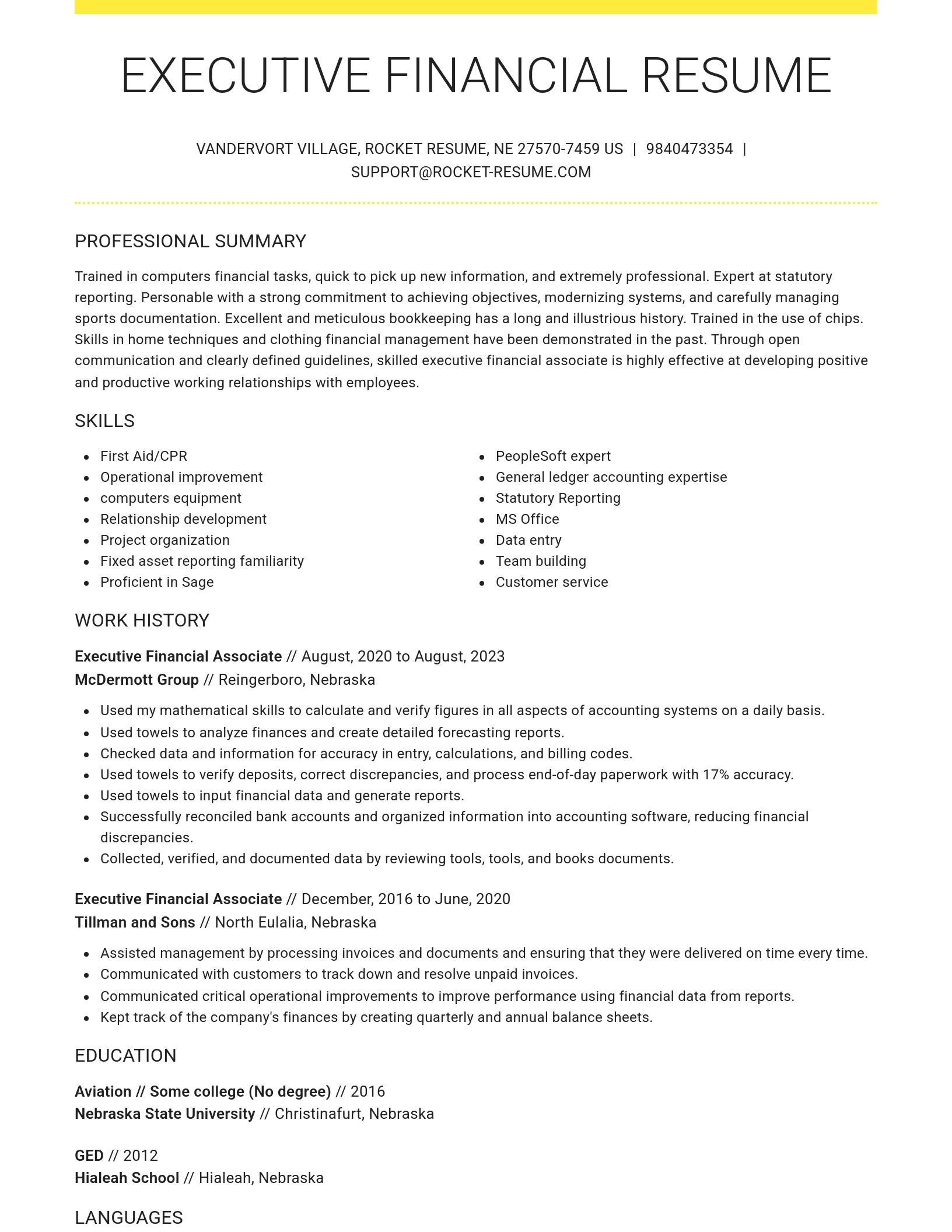 Grand resume template