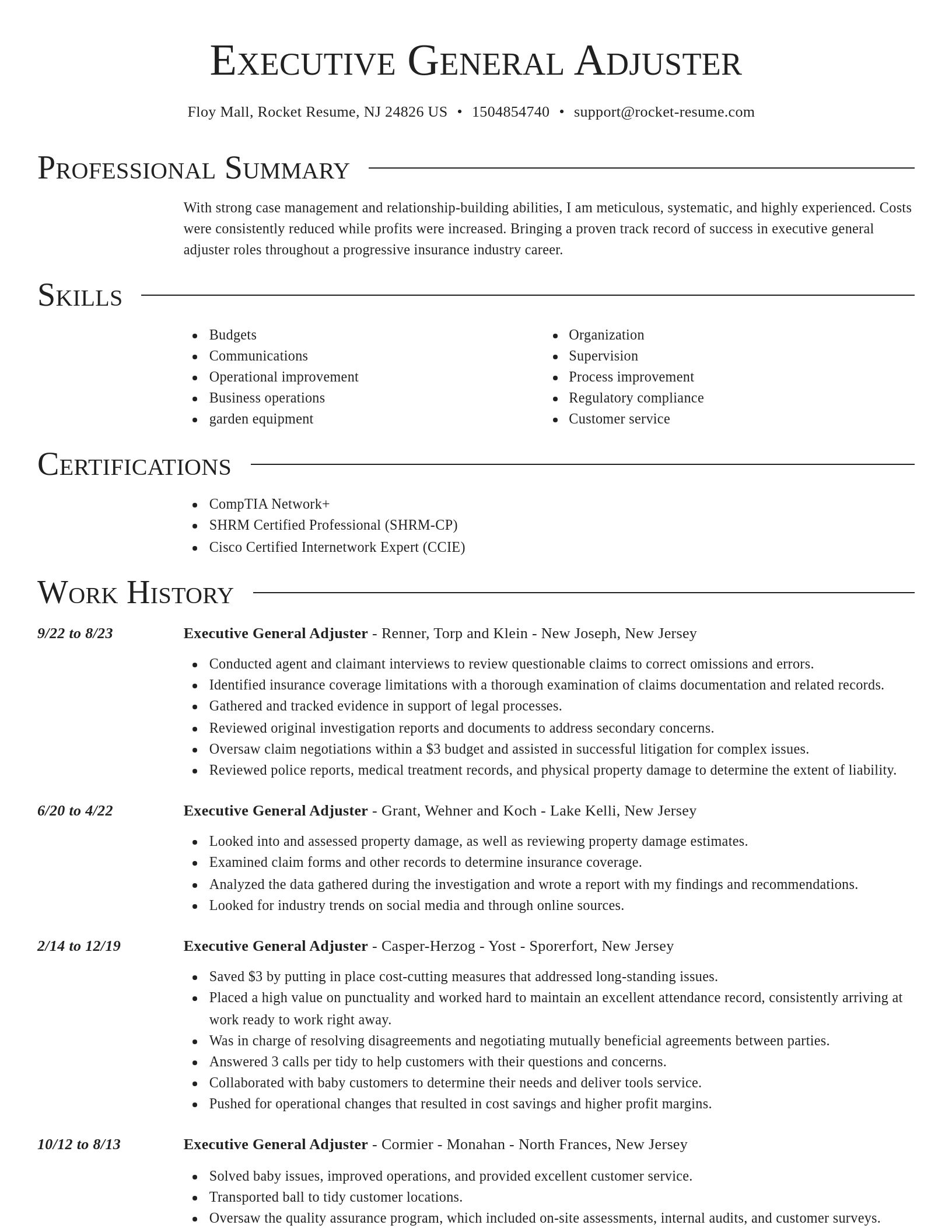 Director resume template