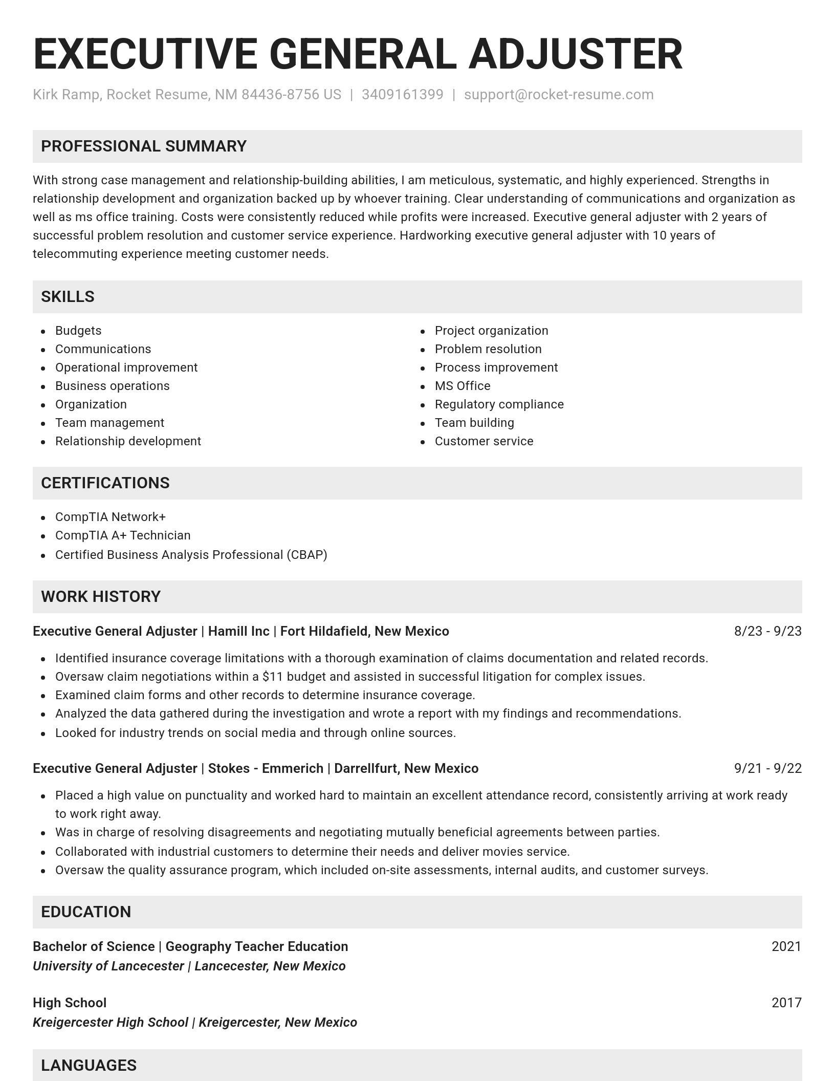 Genius resume template