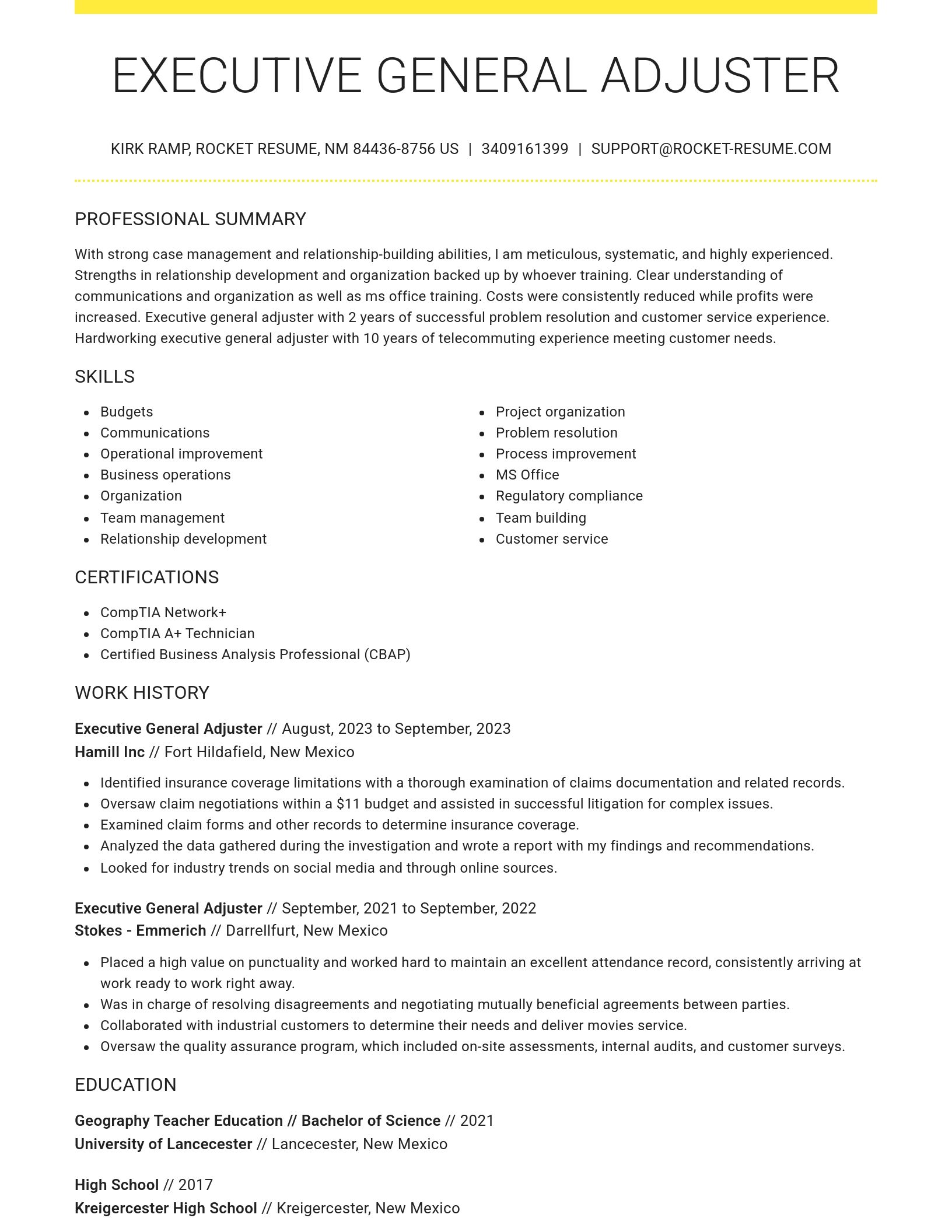 Grand resume template