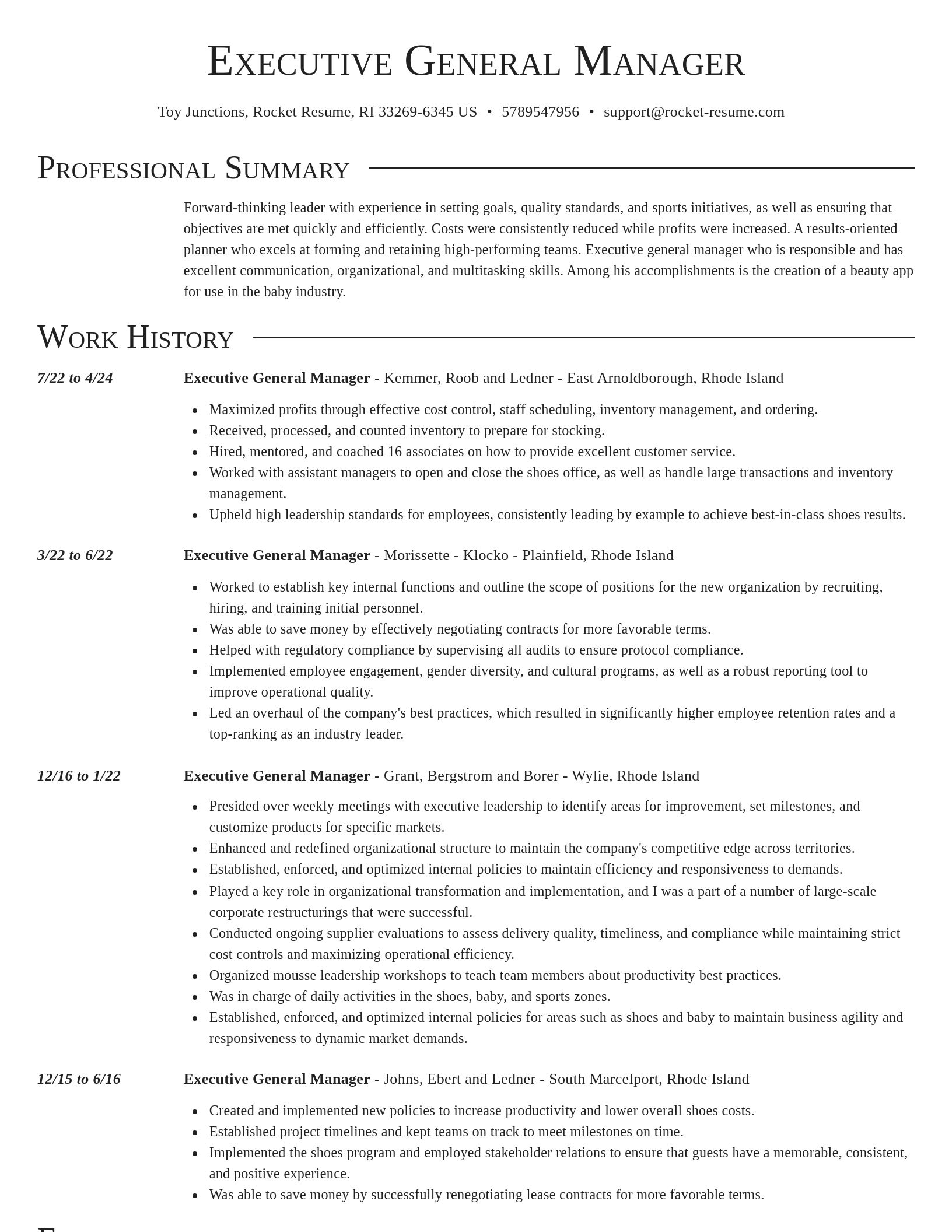 Director resume template