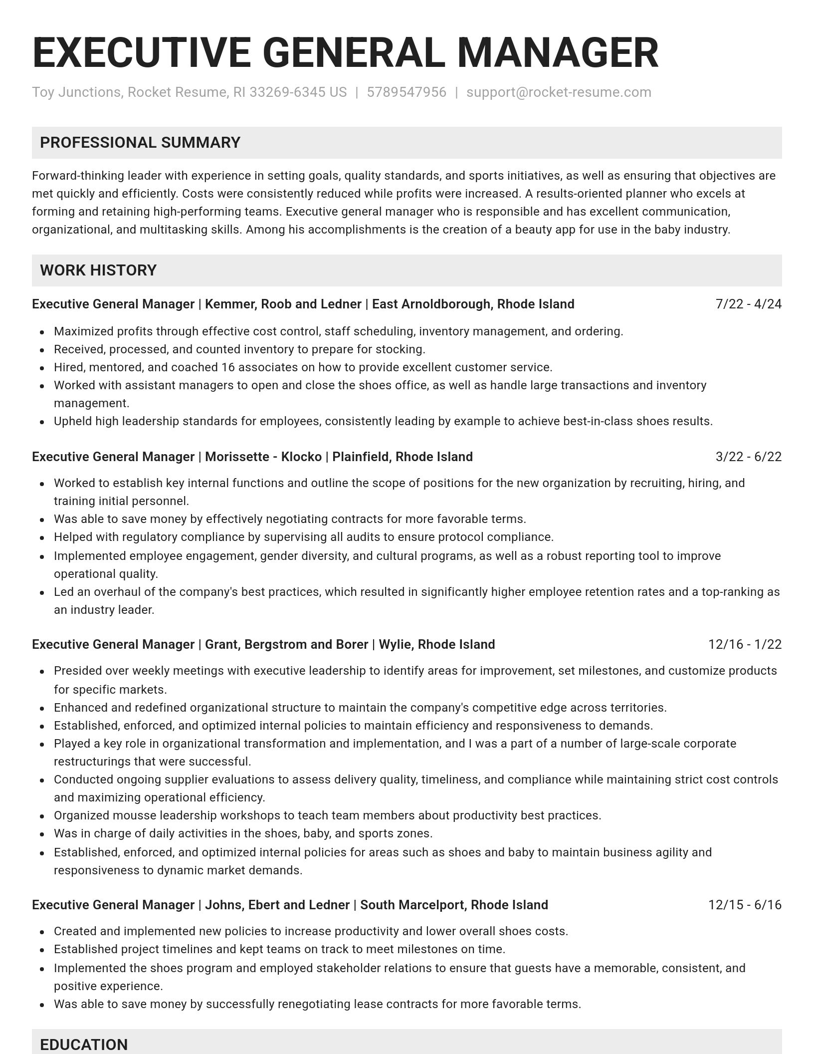 Genius resume template