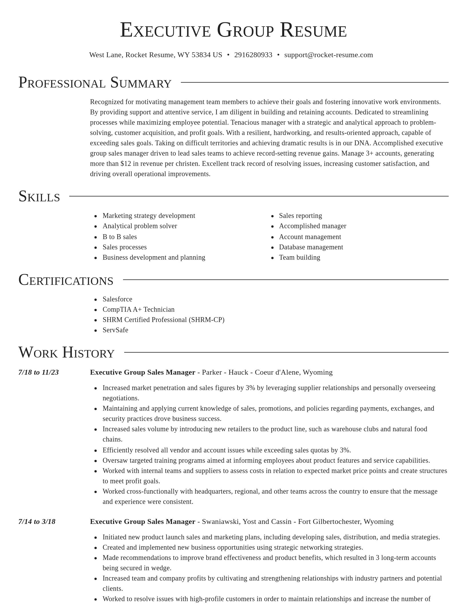 Director resume template