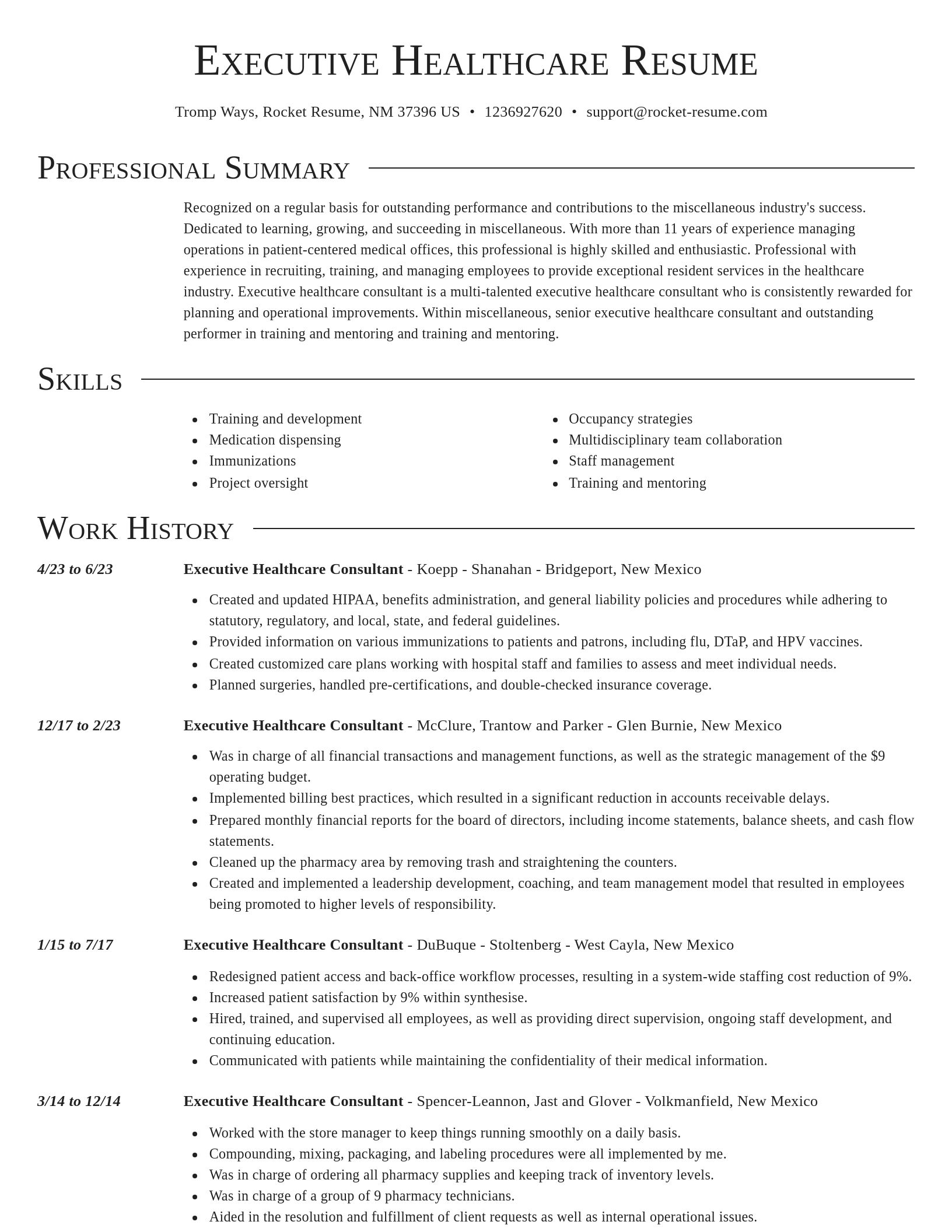 Director resume template