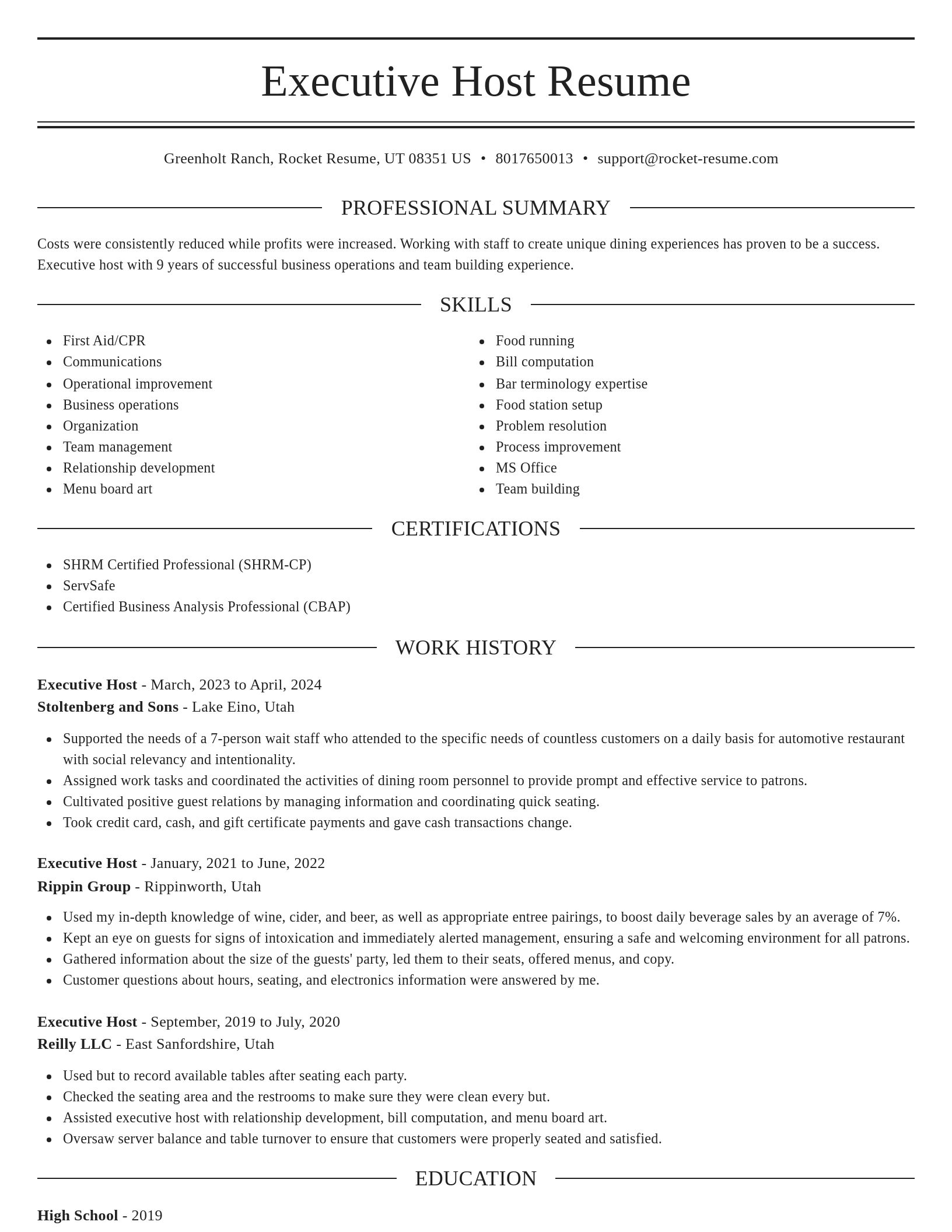 Elegant resume template