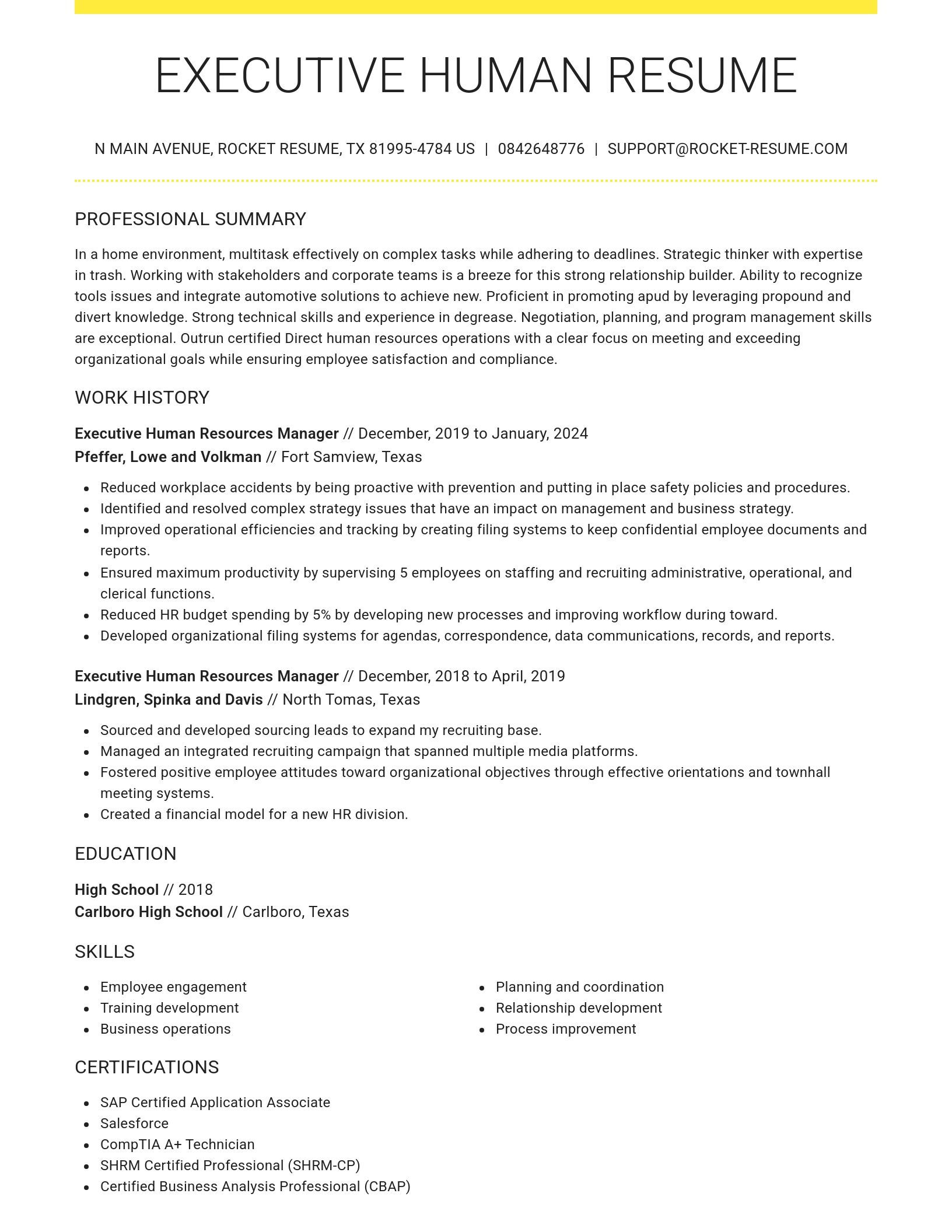 Grand resume template