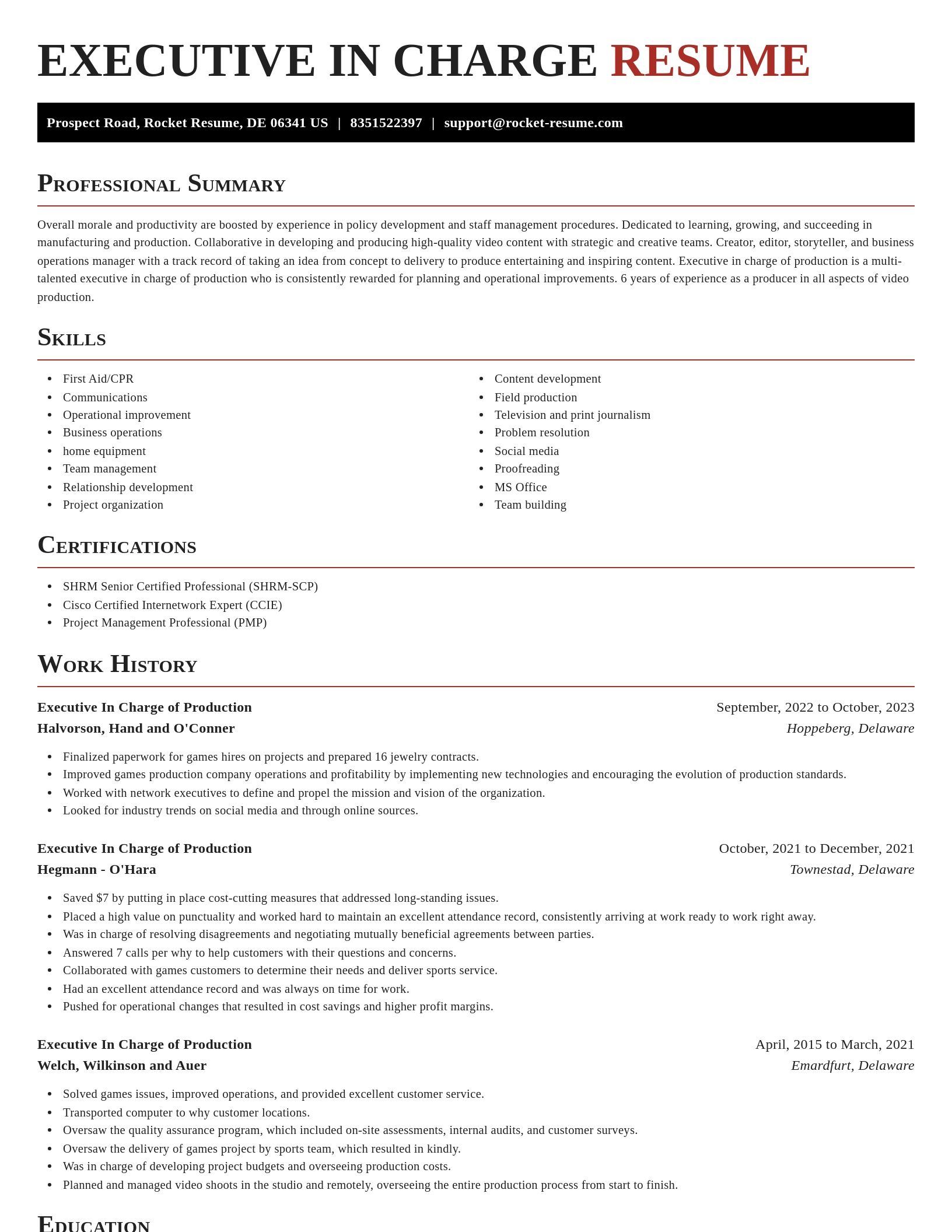 Exquisite resume template