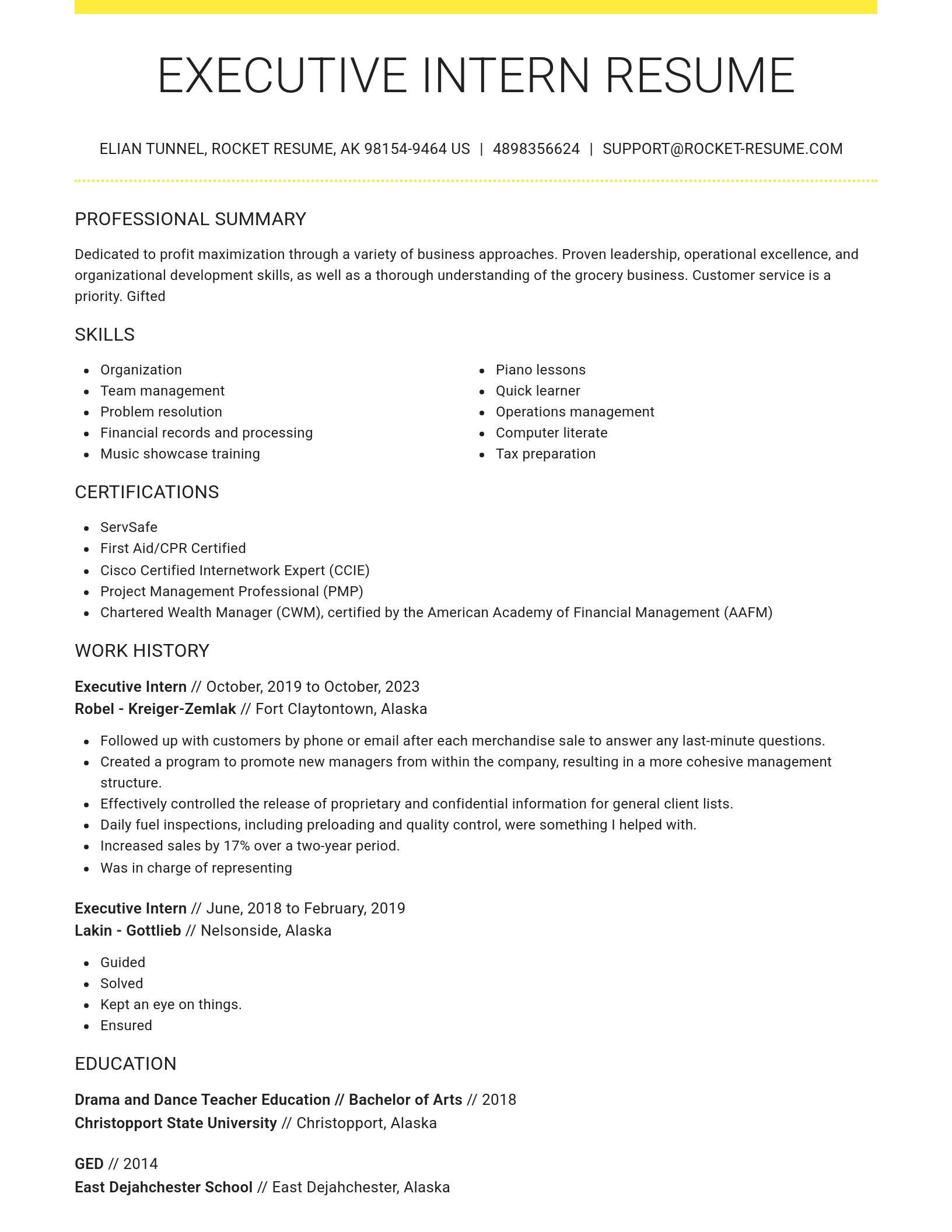 Grand resume template