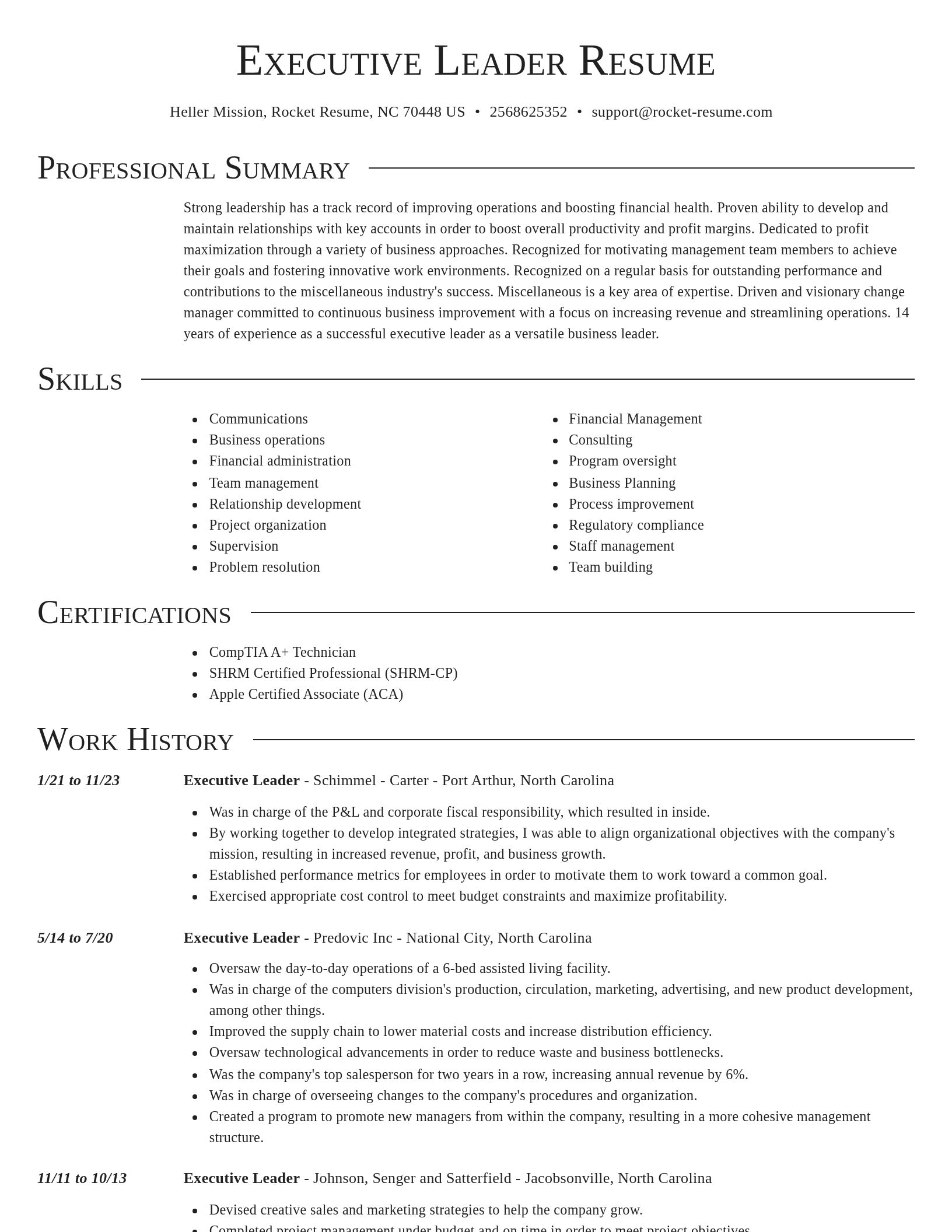 Director resume template