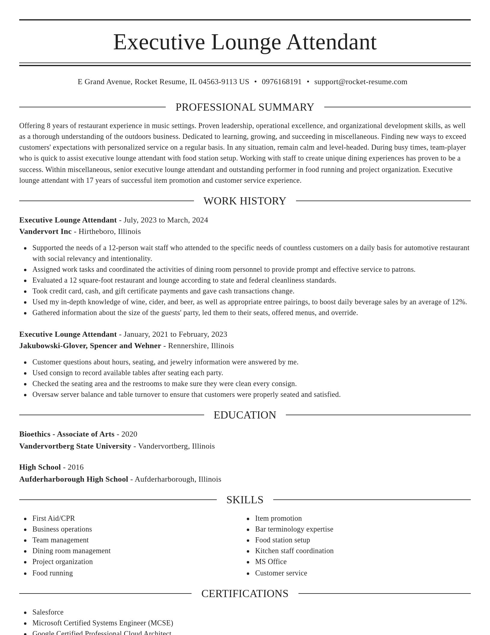 Elegant resume template