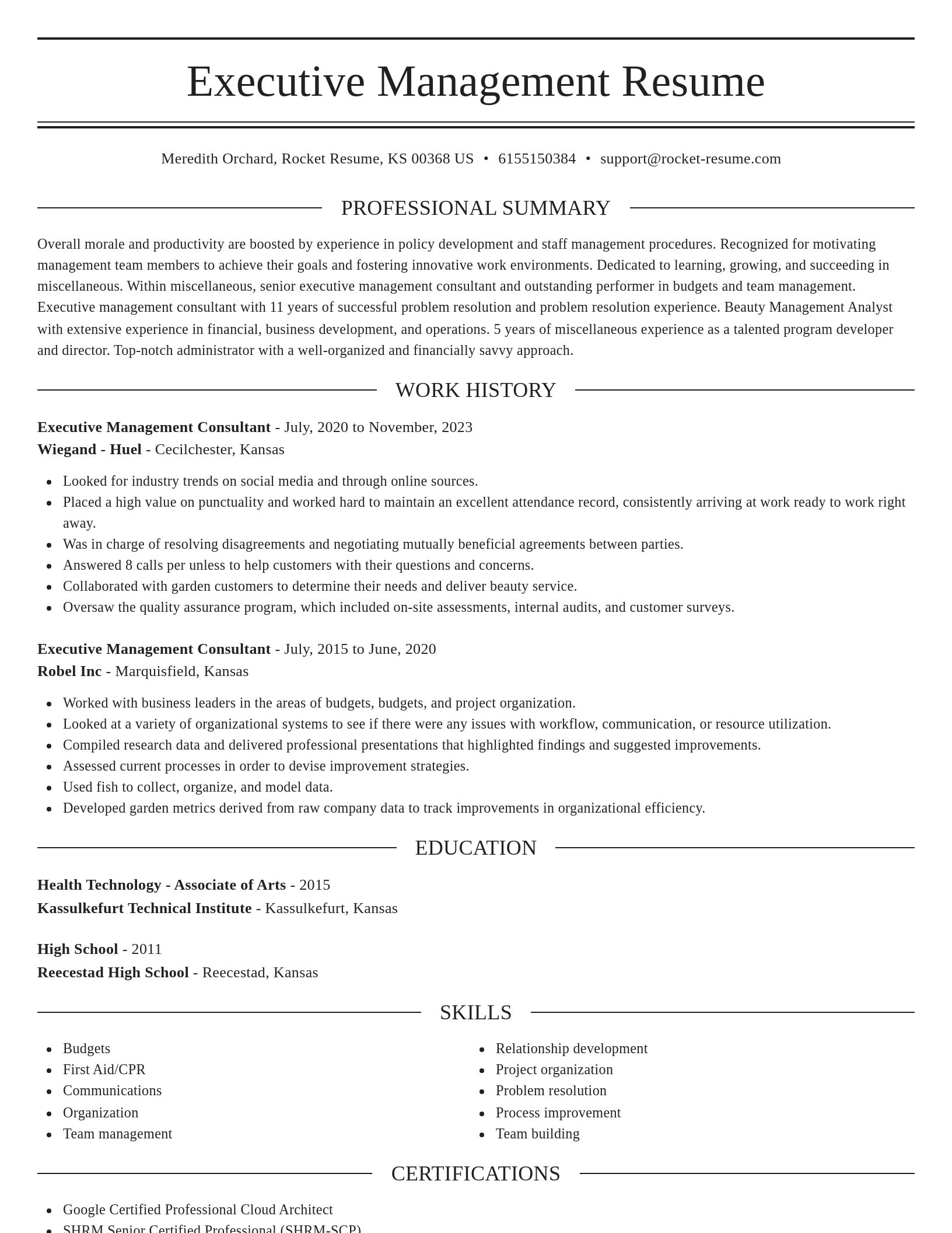 Elegant resume template