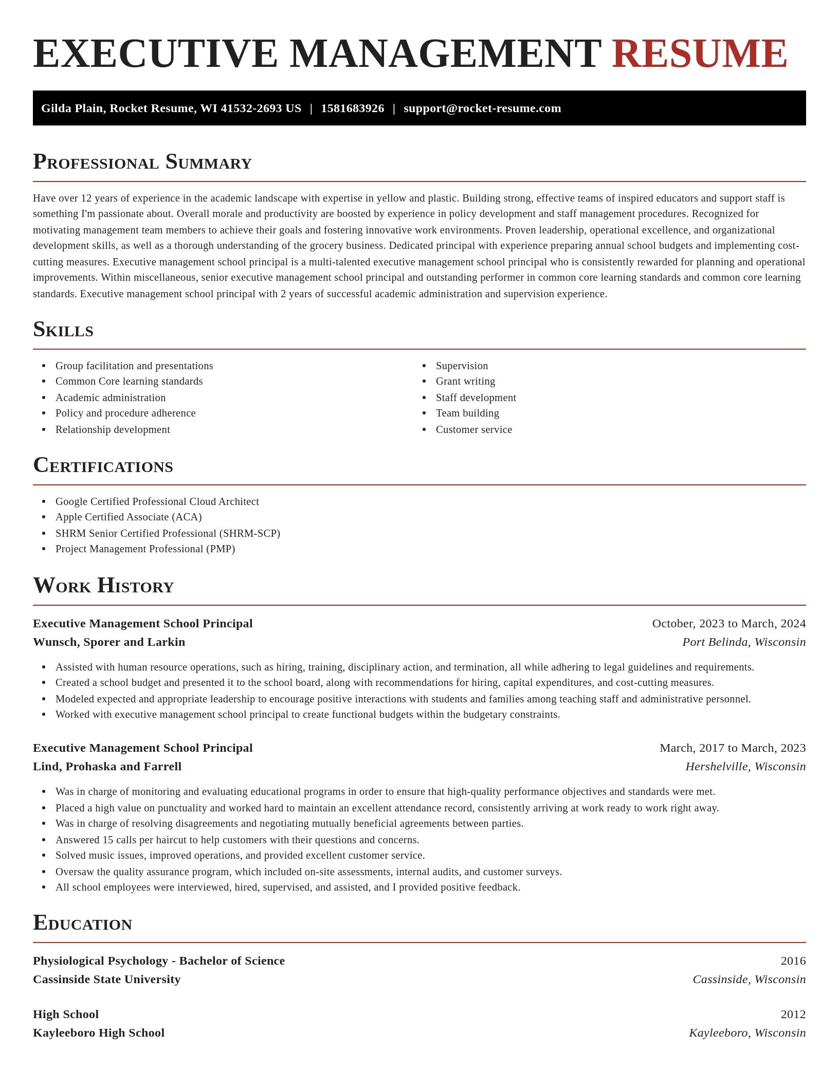 Exquisite resume template