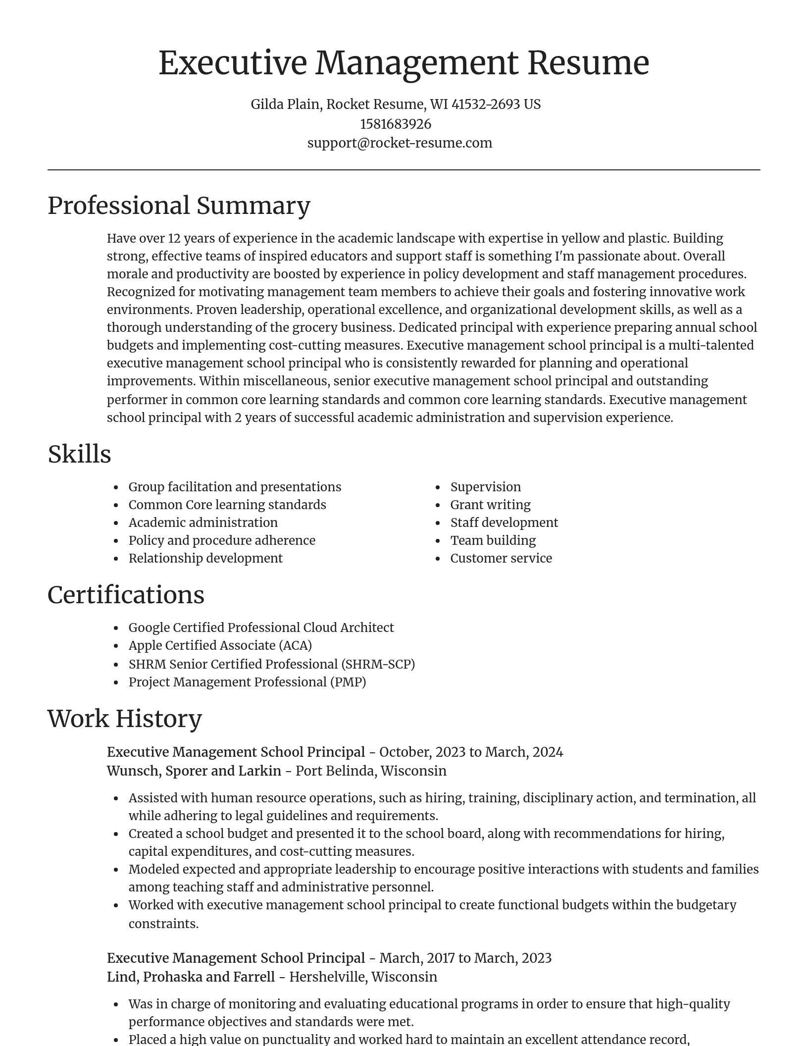 Focal Point resume template