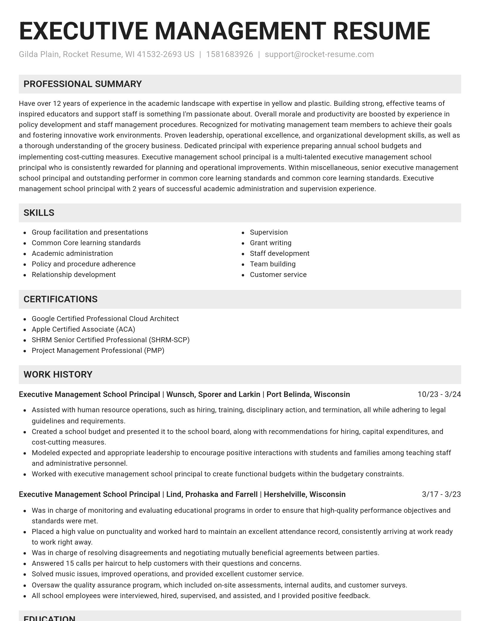 Genius resume template