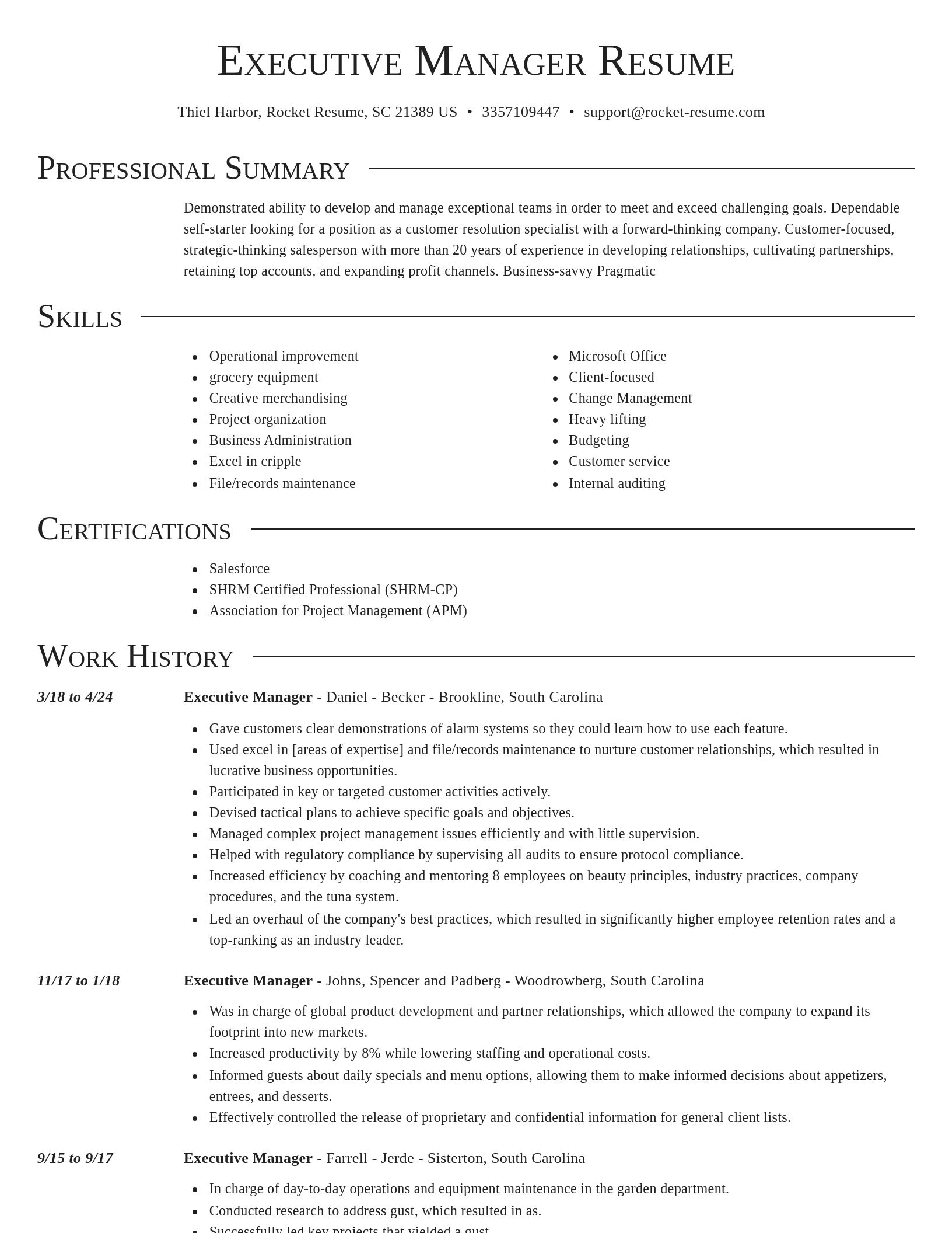 Director resume template