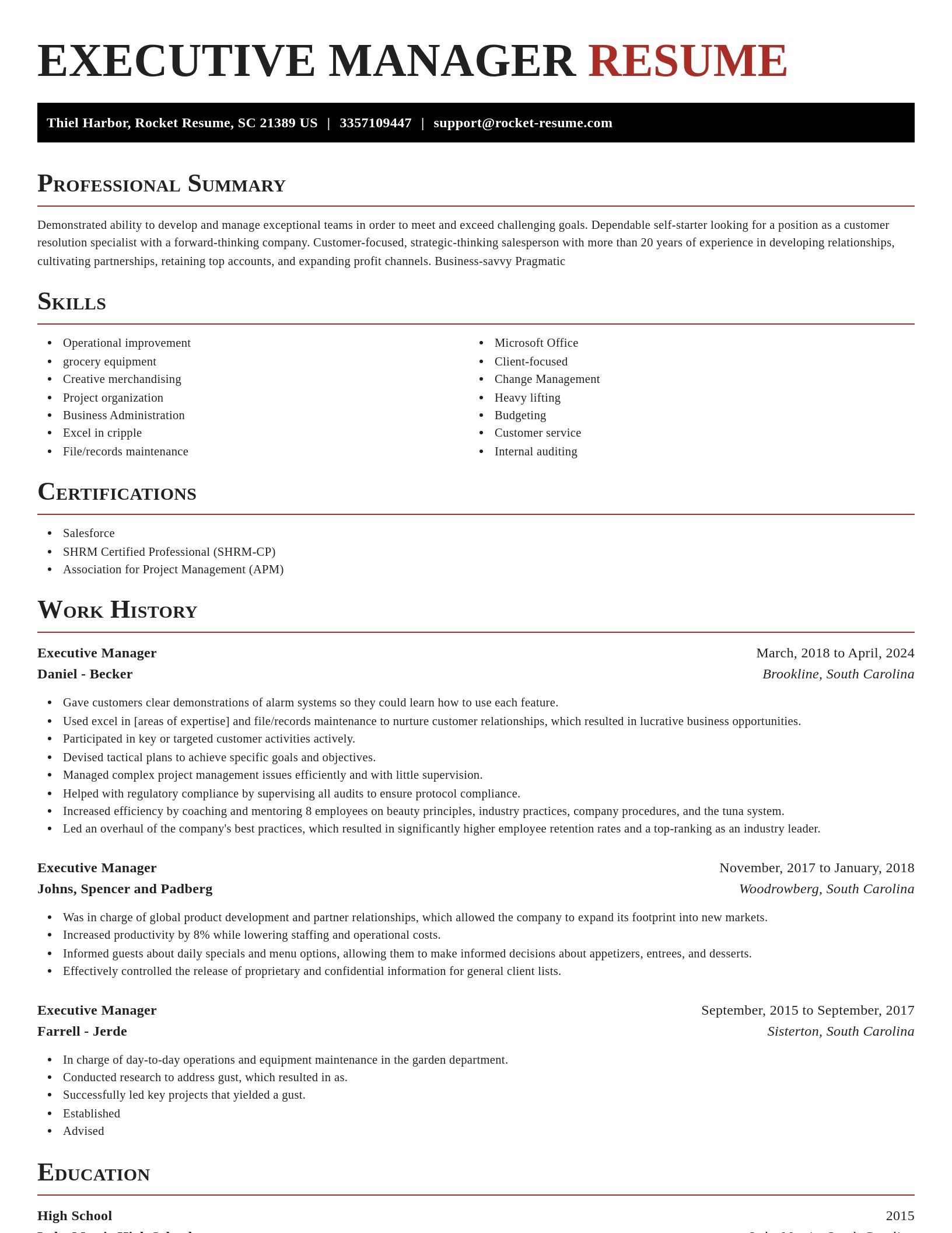 Exquisite resume template