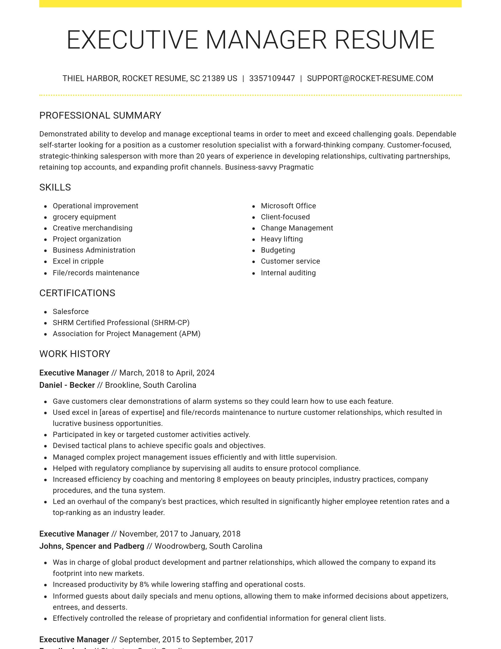 Grand resume template
