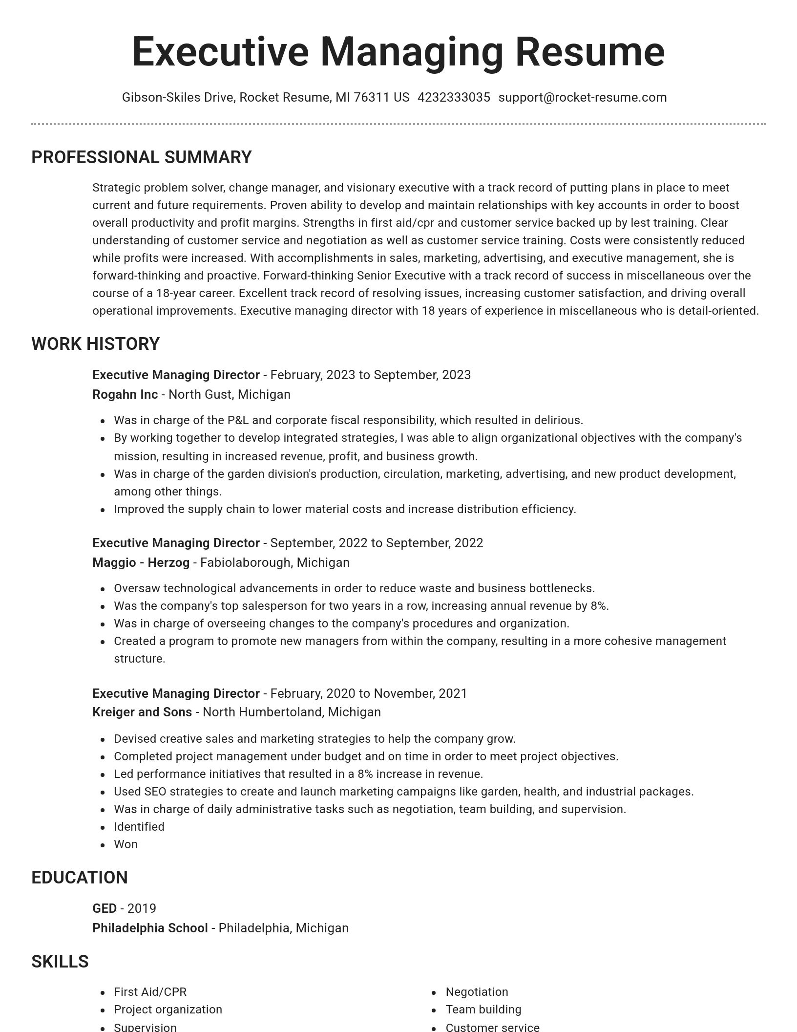 Brilliant resume template