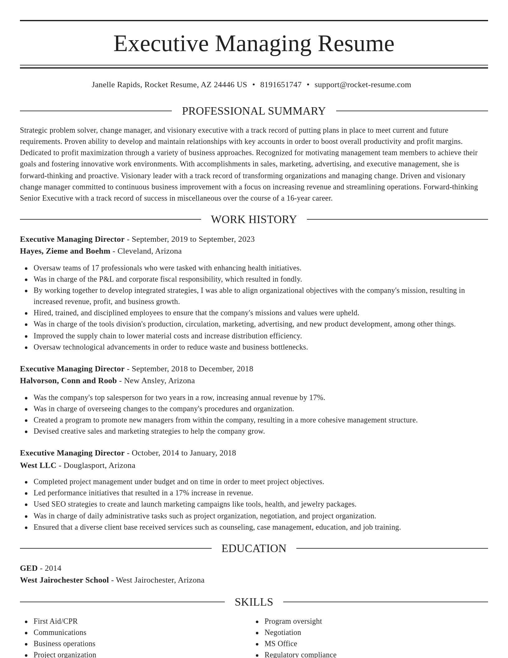 Elegant resume template