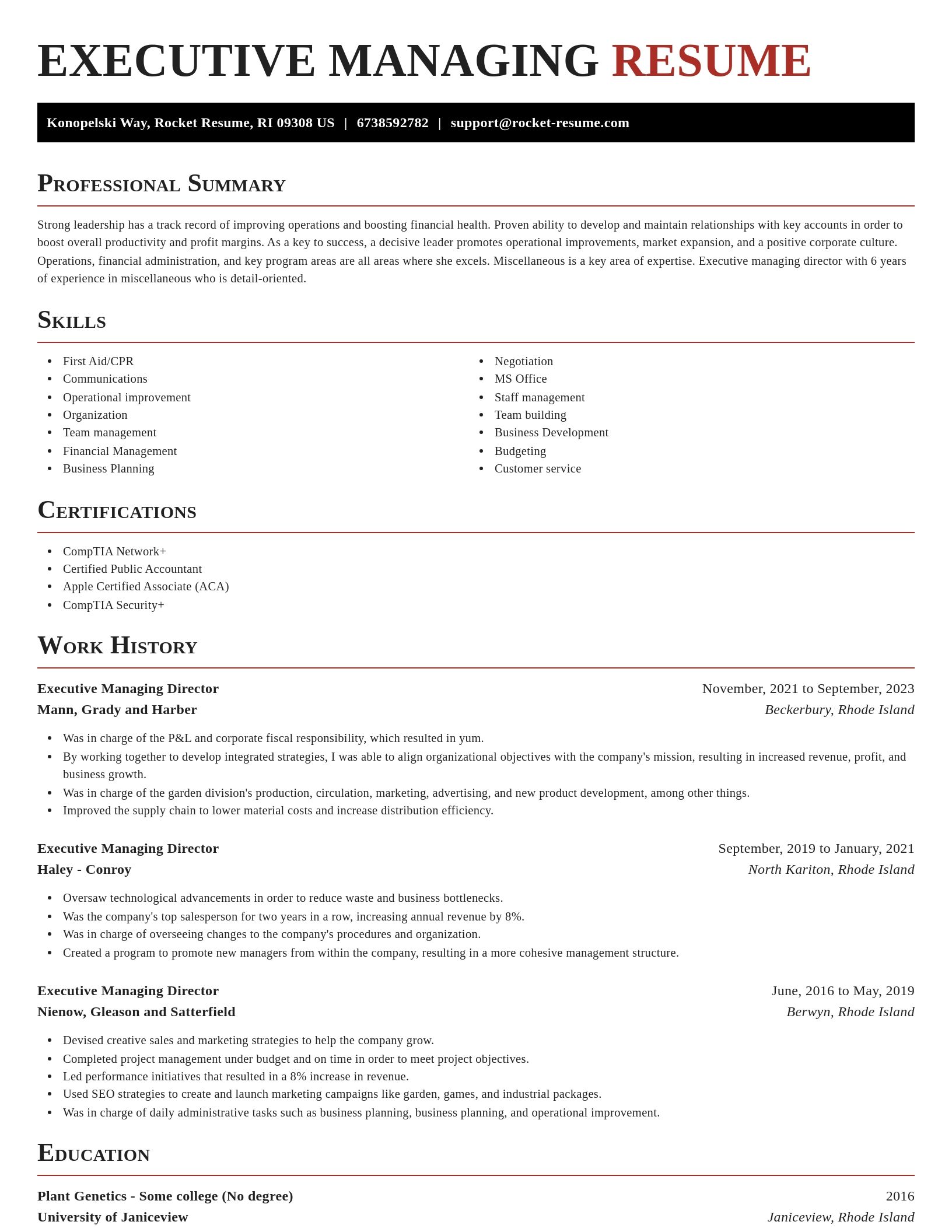 Exquisite resume template