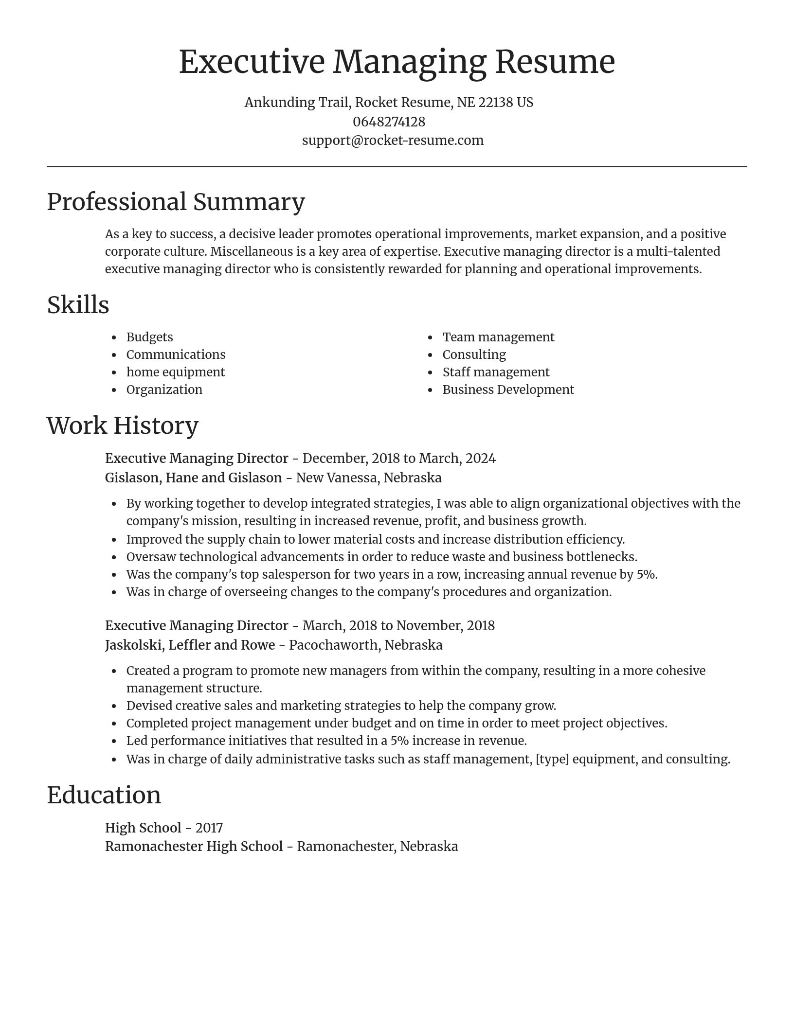 Focal Point resume template