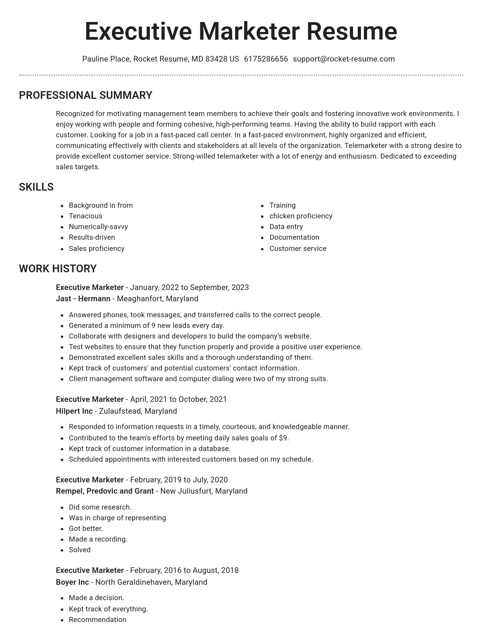 Brilliant resume template