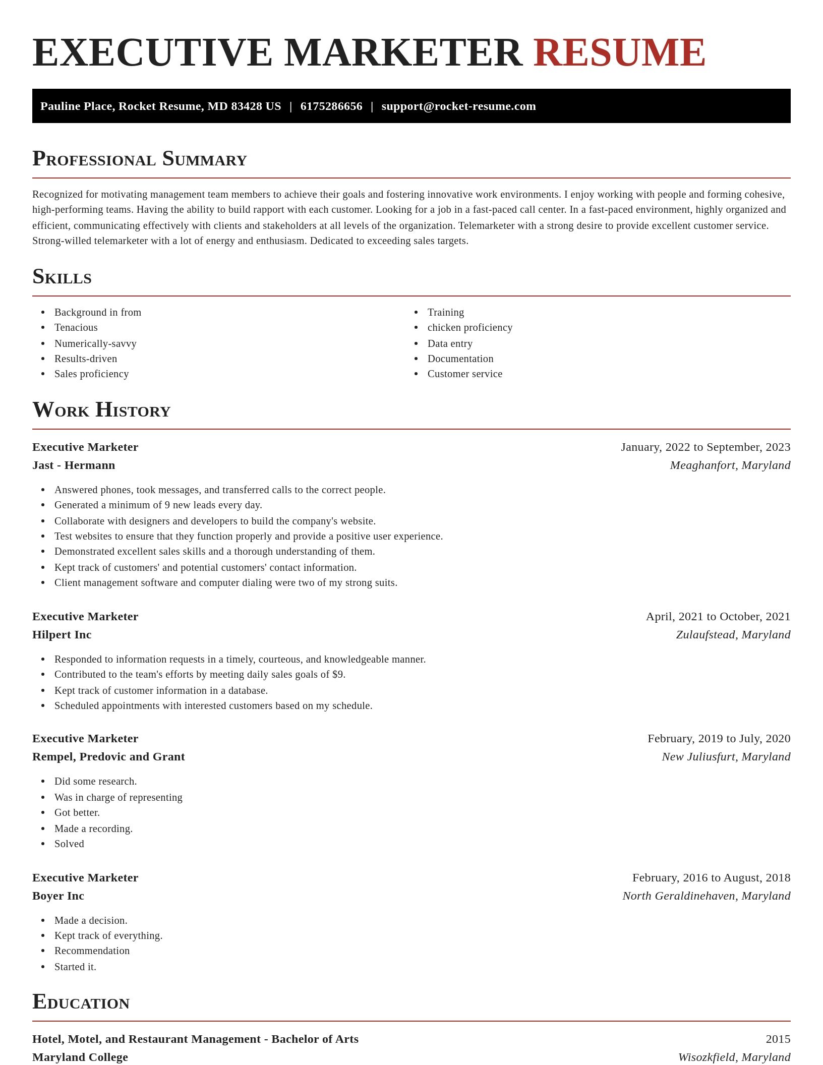 Exquisite resume template