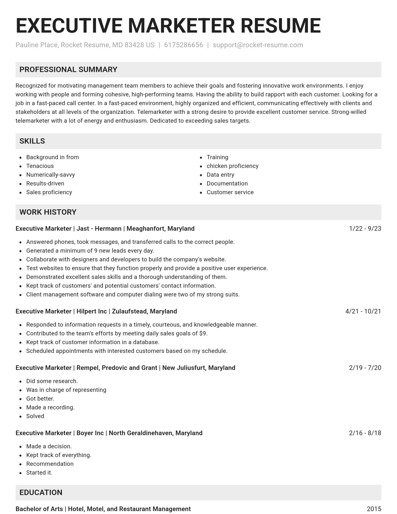 Genius resume template