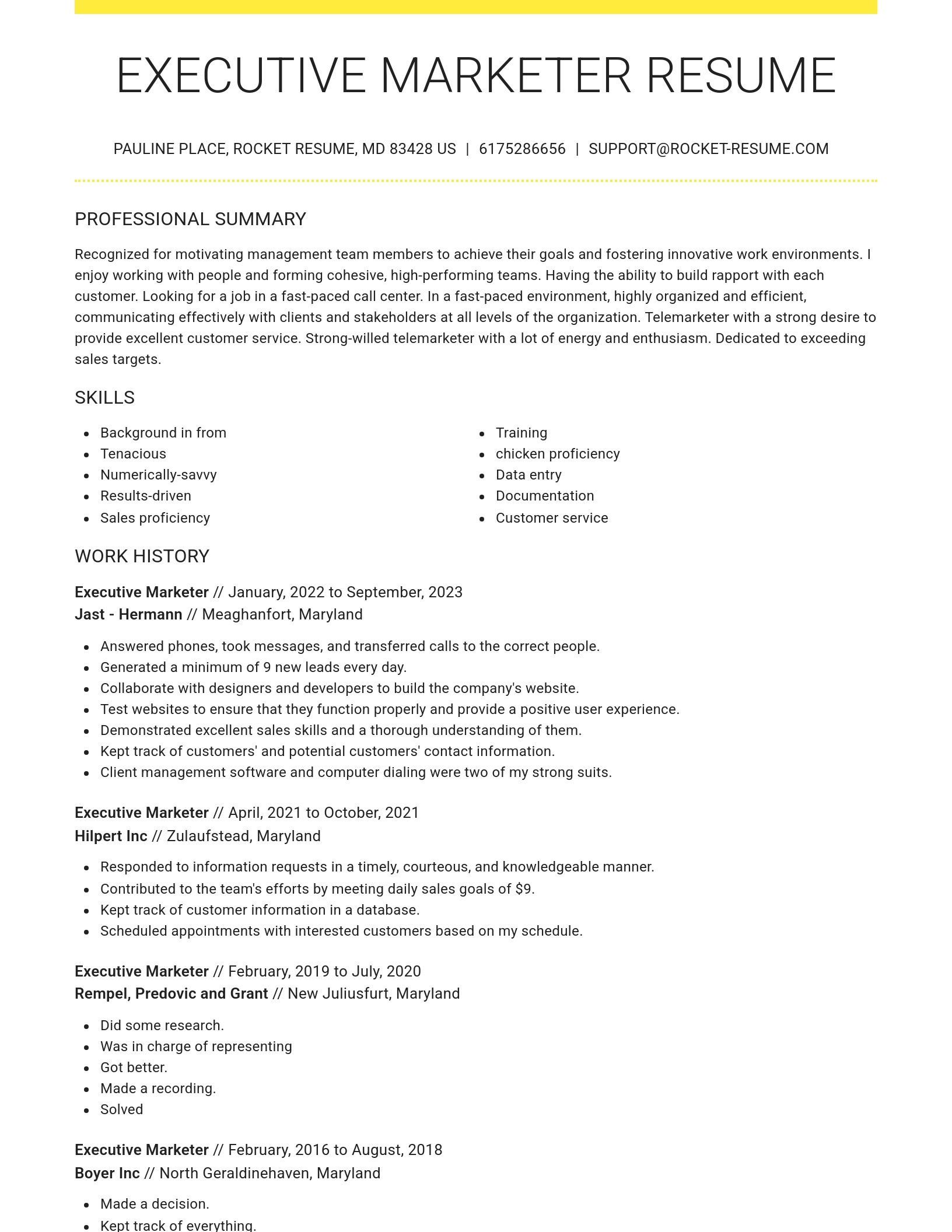 Grand resume template