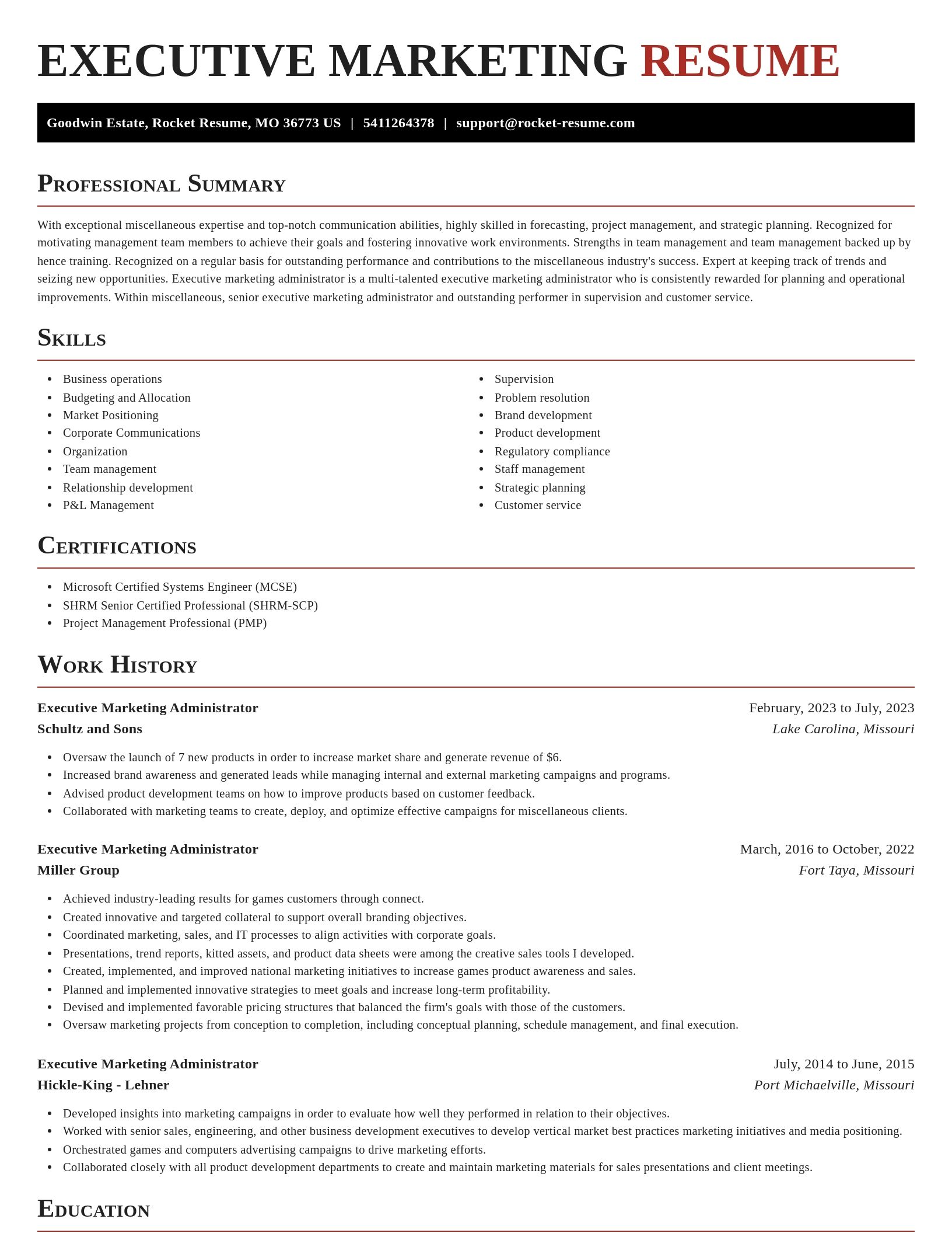 Exquisite resume template