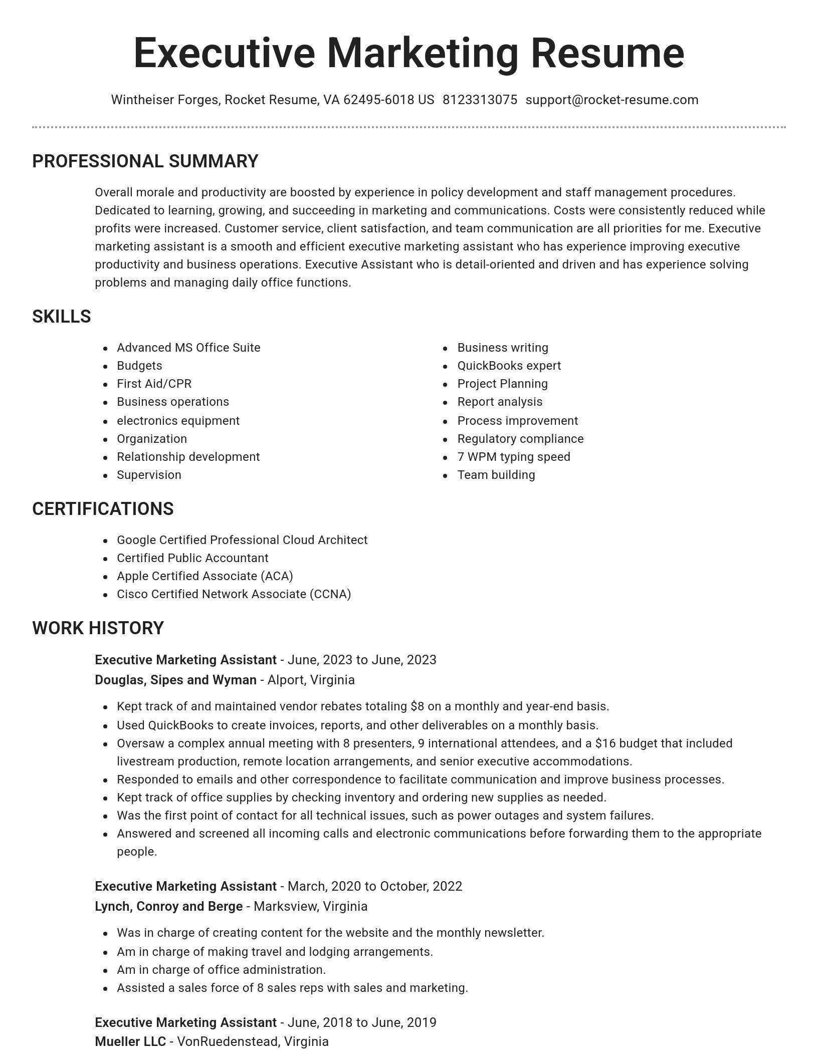 Brilliant resume template
