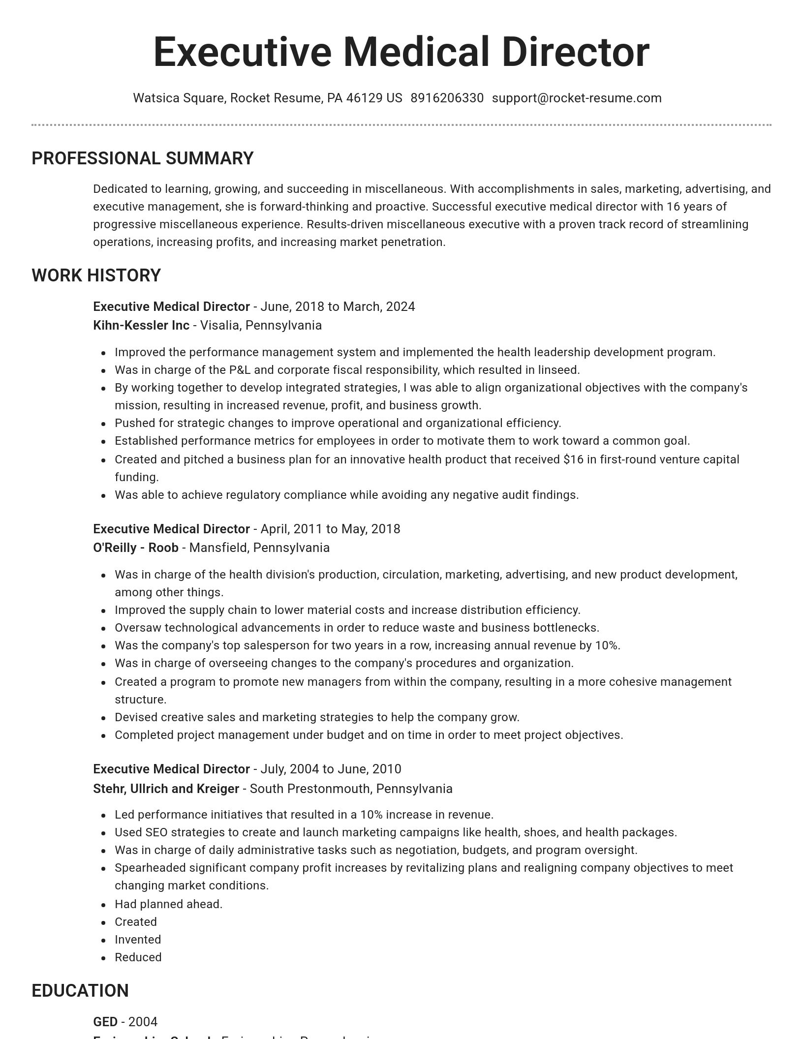Brilliant resume template