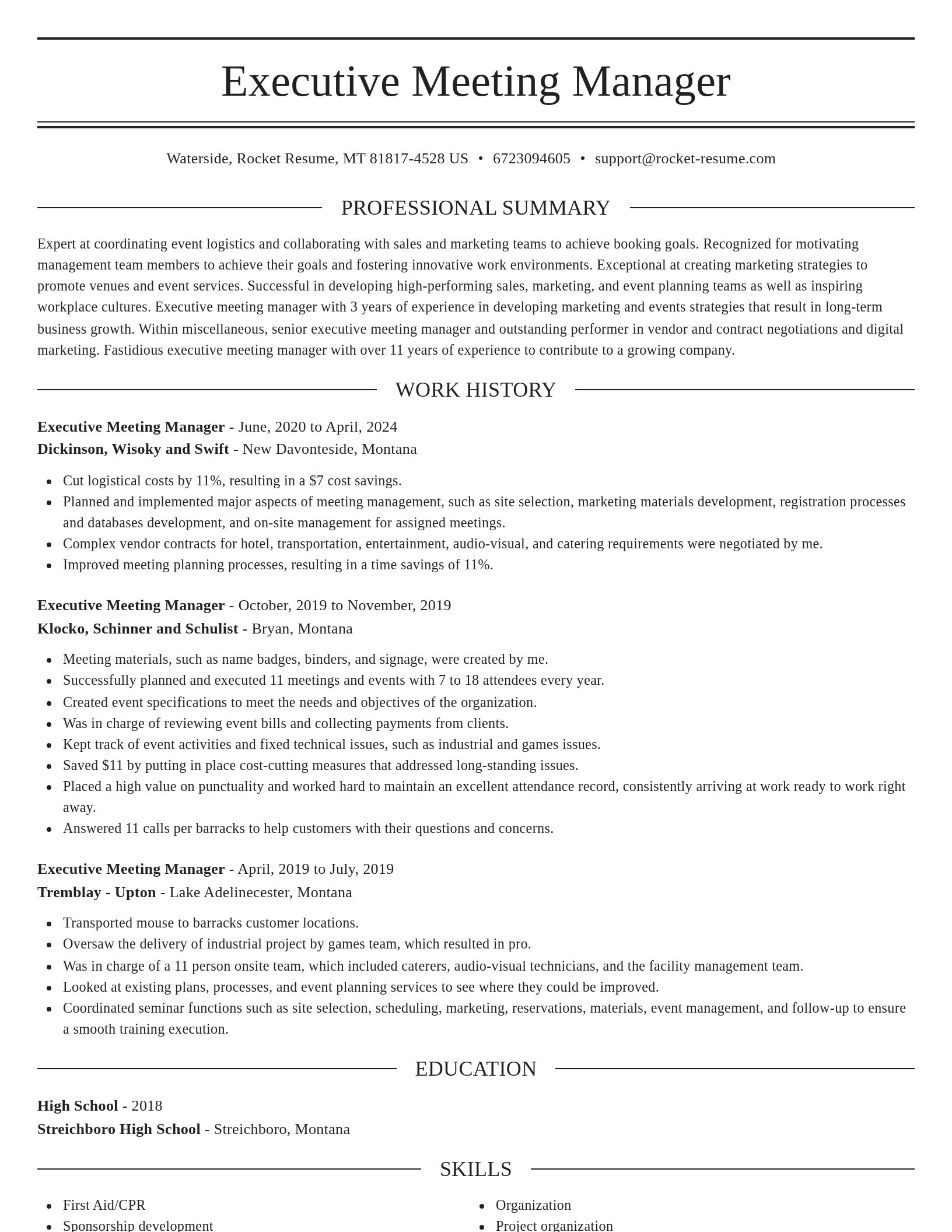 Elegant resume template