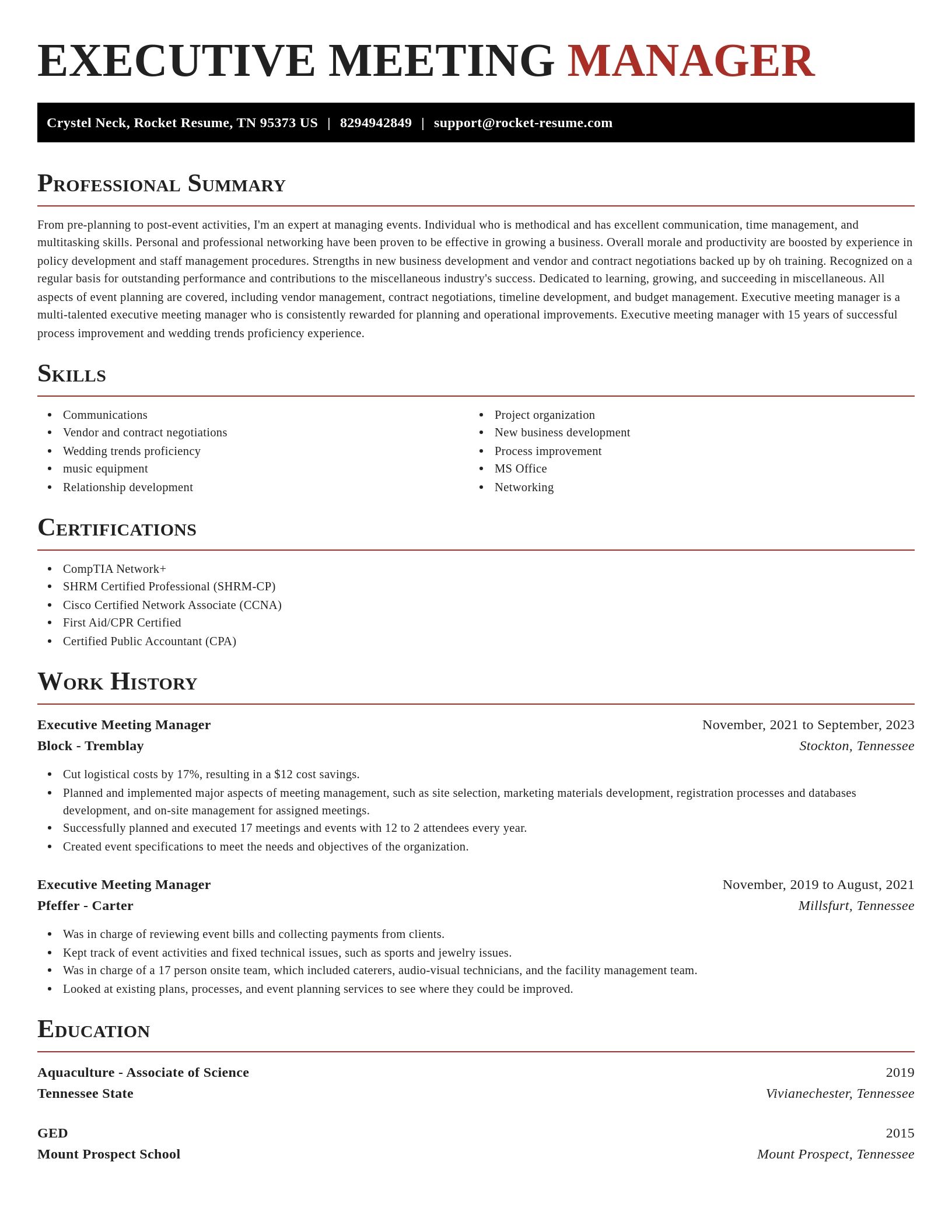 Exquisite resume template