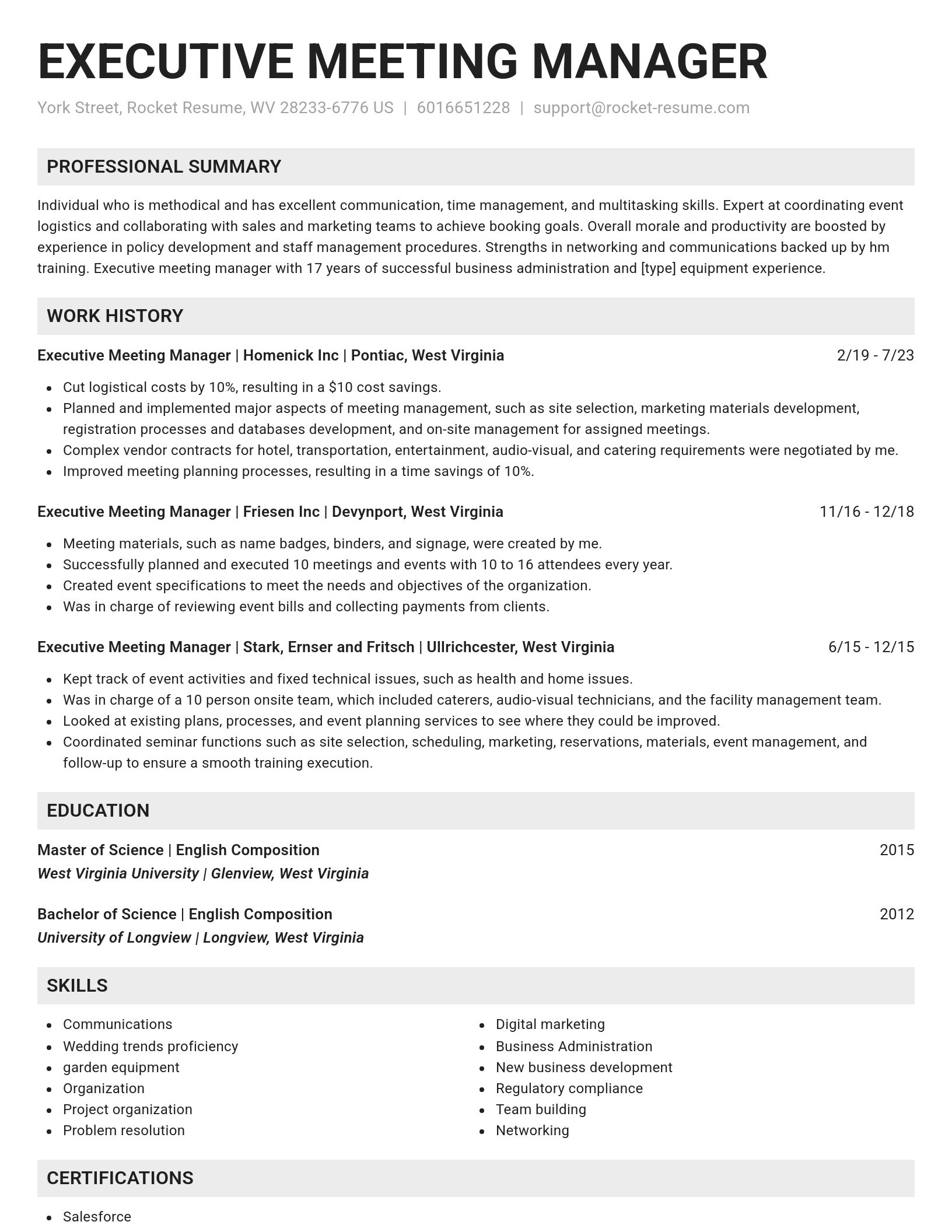 Genius resume template