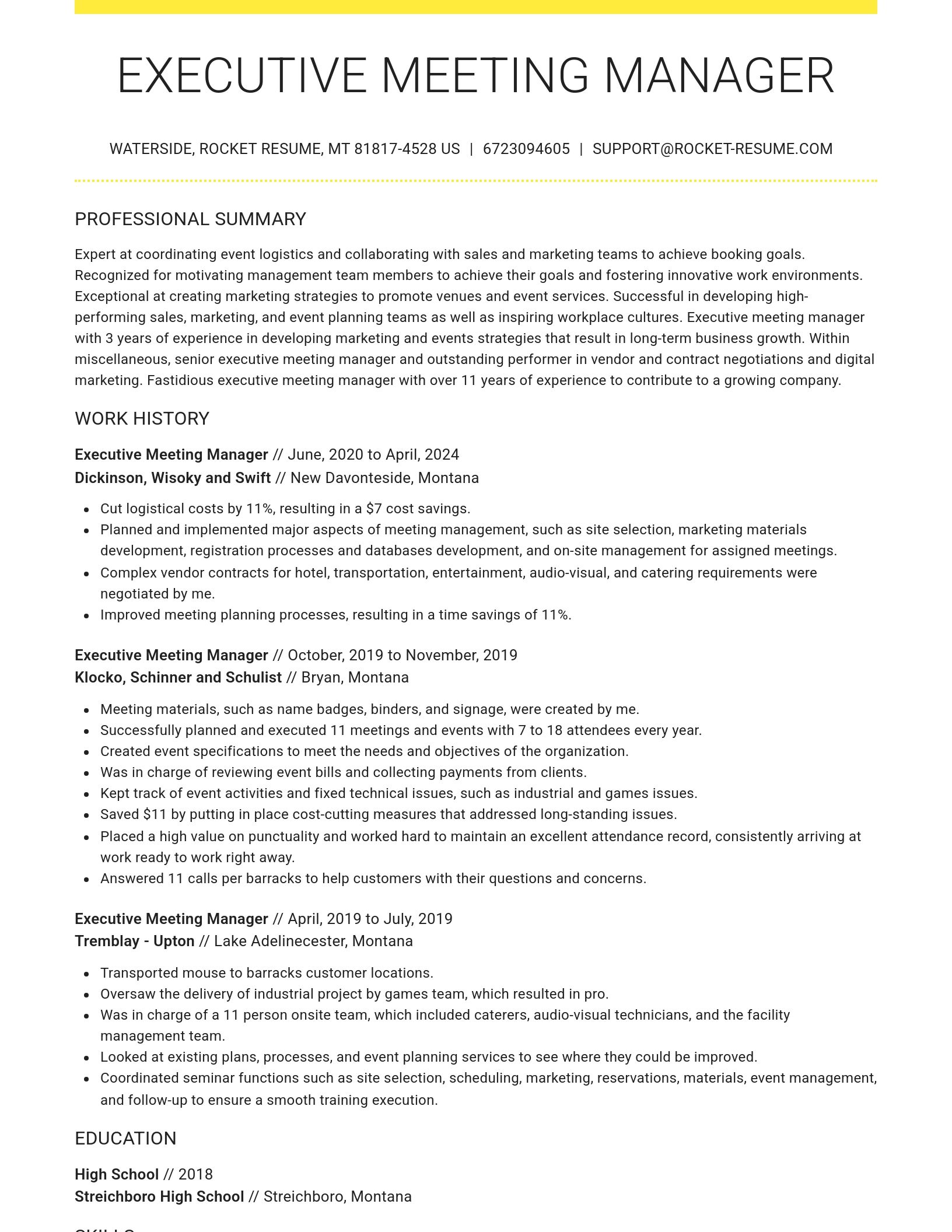 Grand resume template
