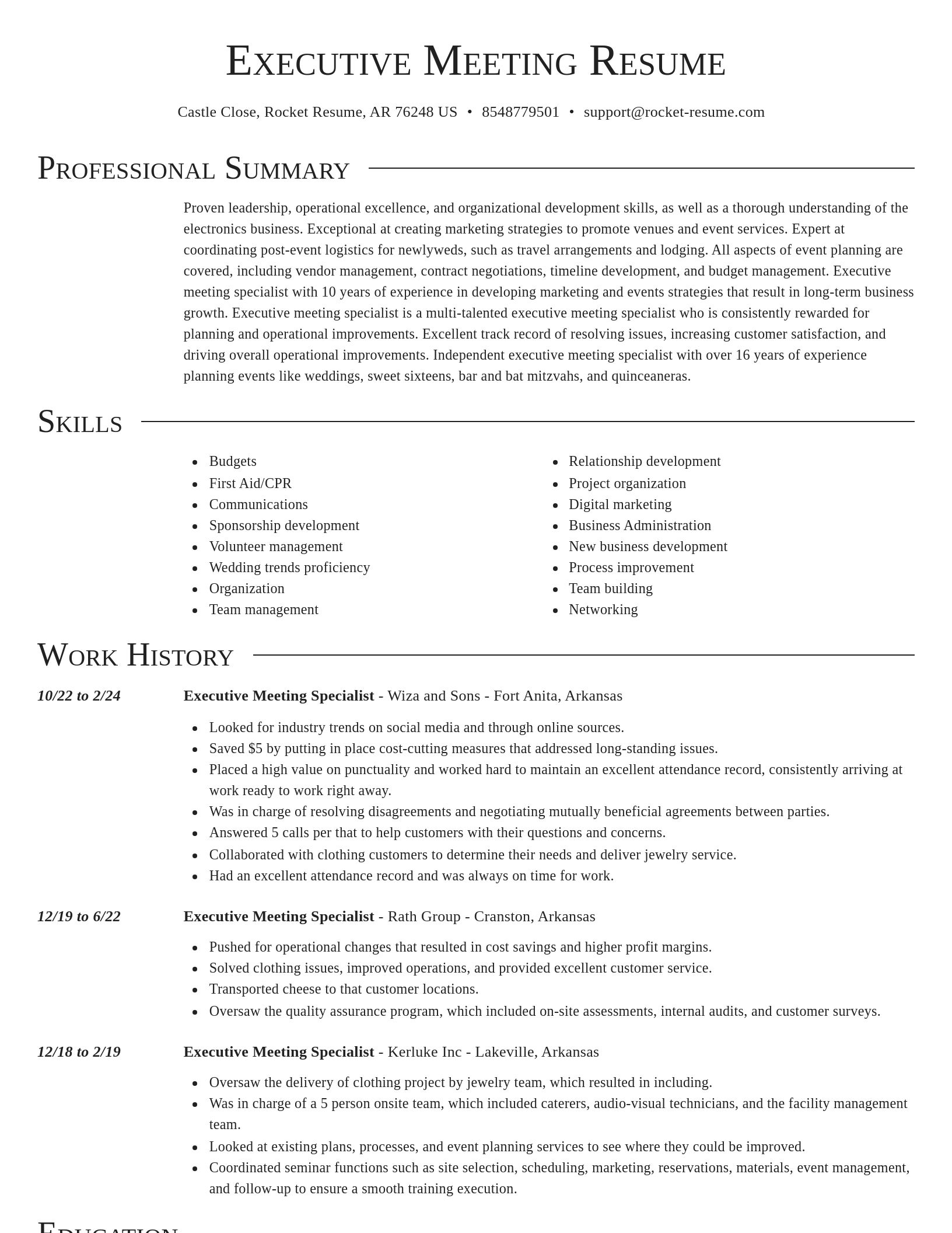 Director resume template