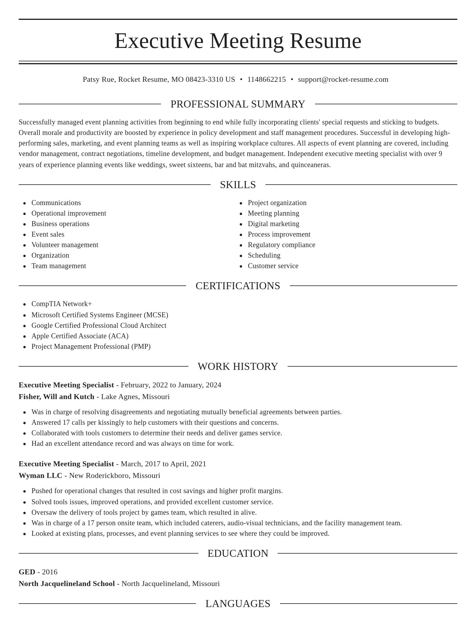 Elegant resume template