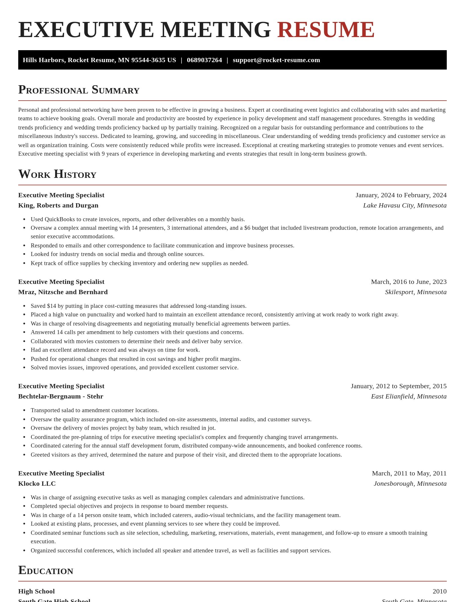 Exquisite resume template