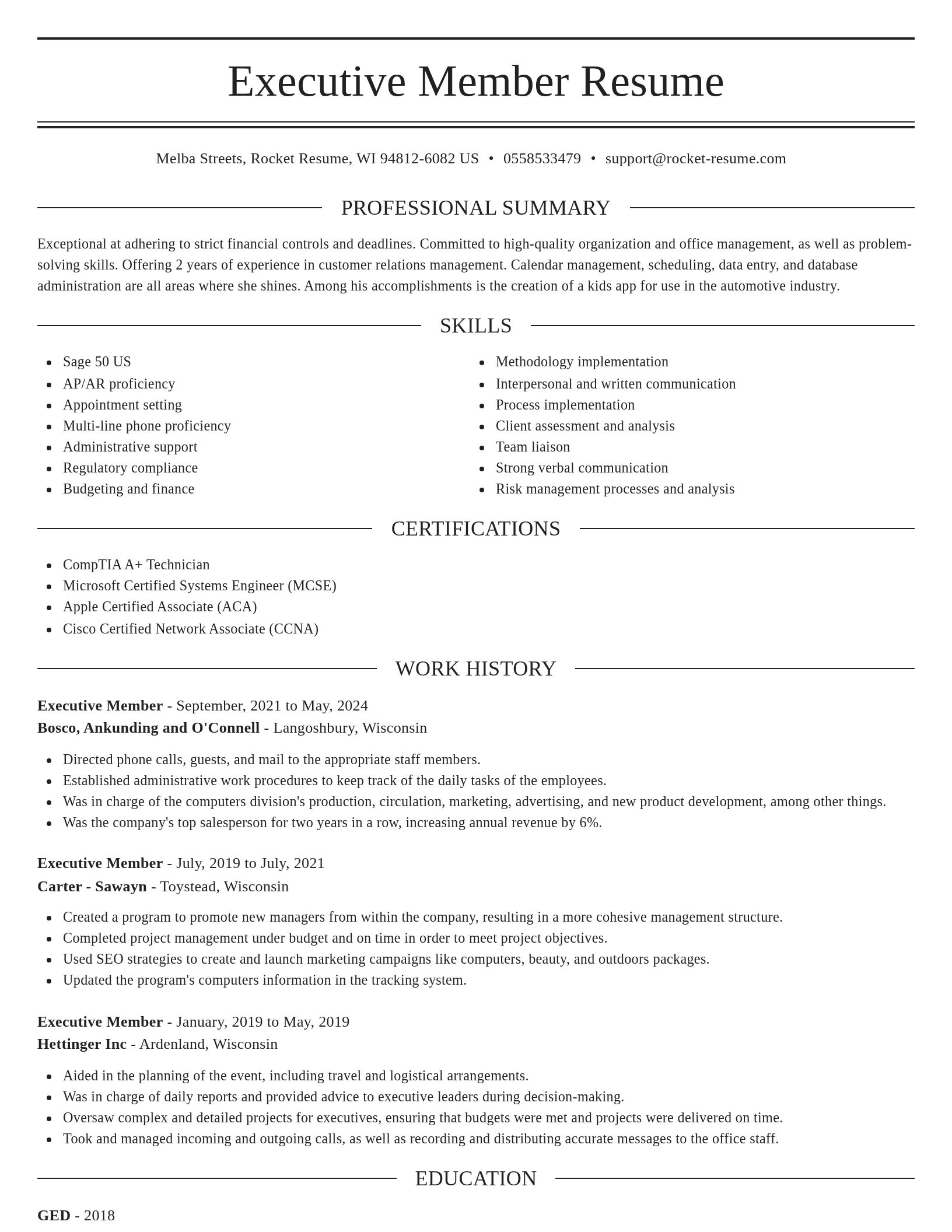 Elegant resume template