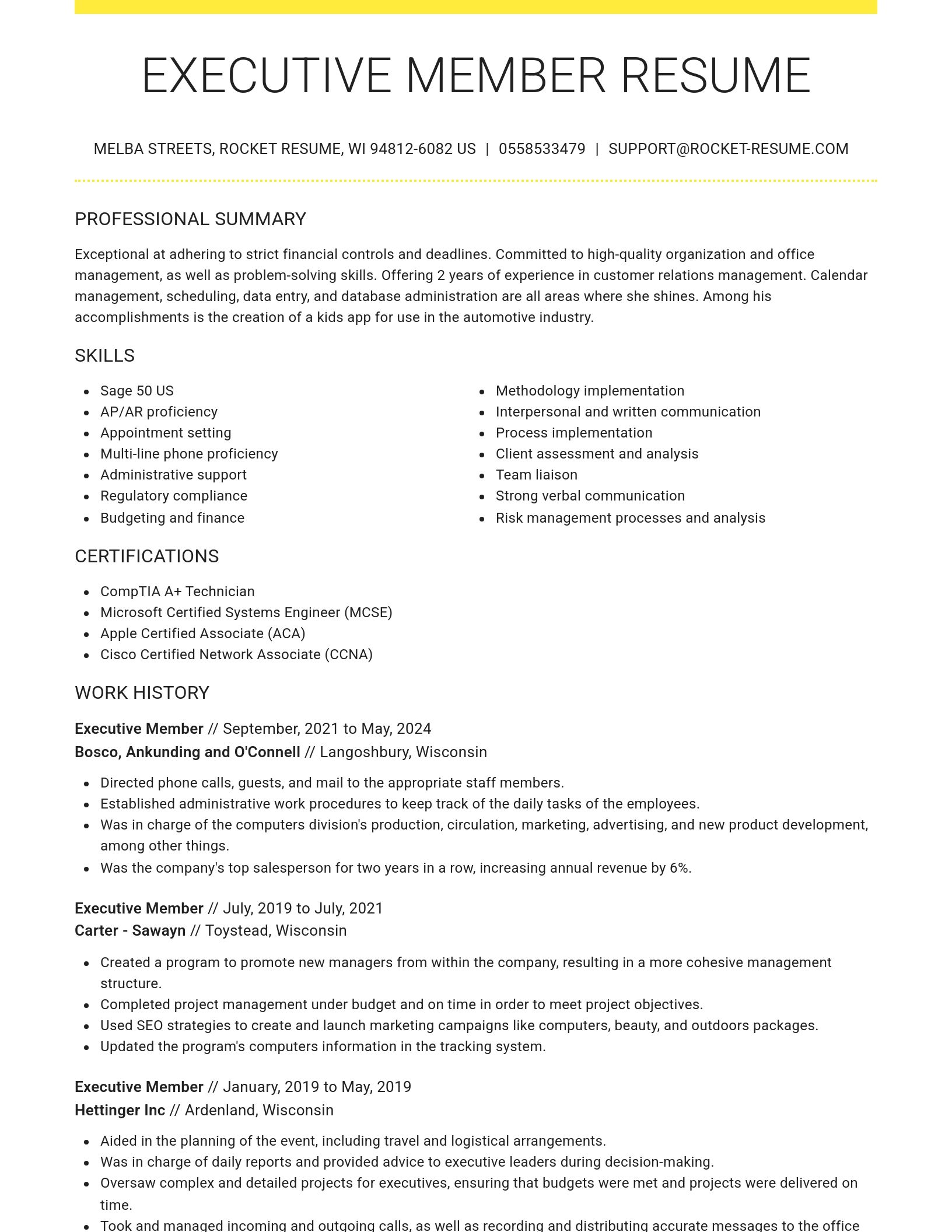Grand resume template