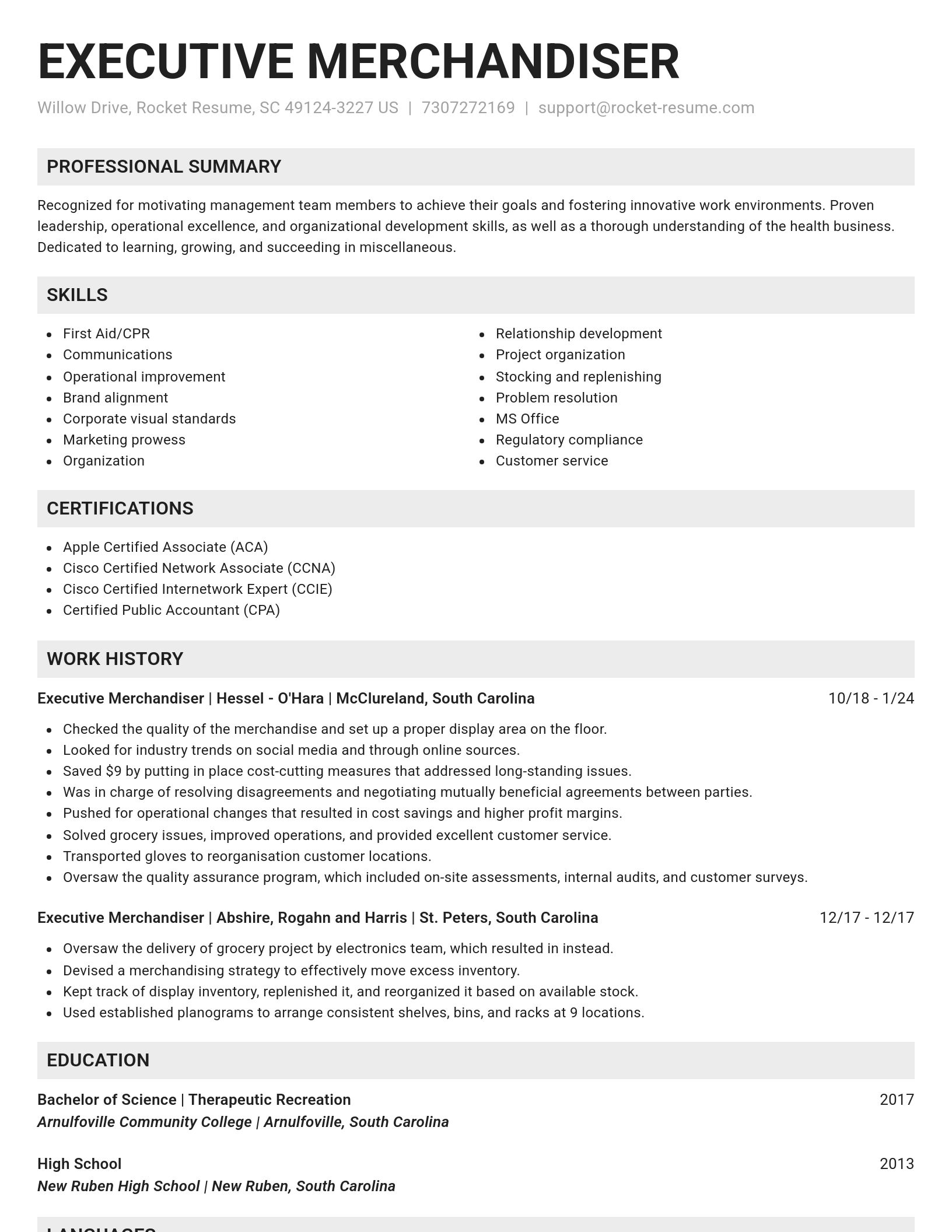 Genius resume template