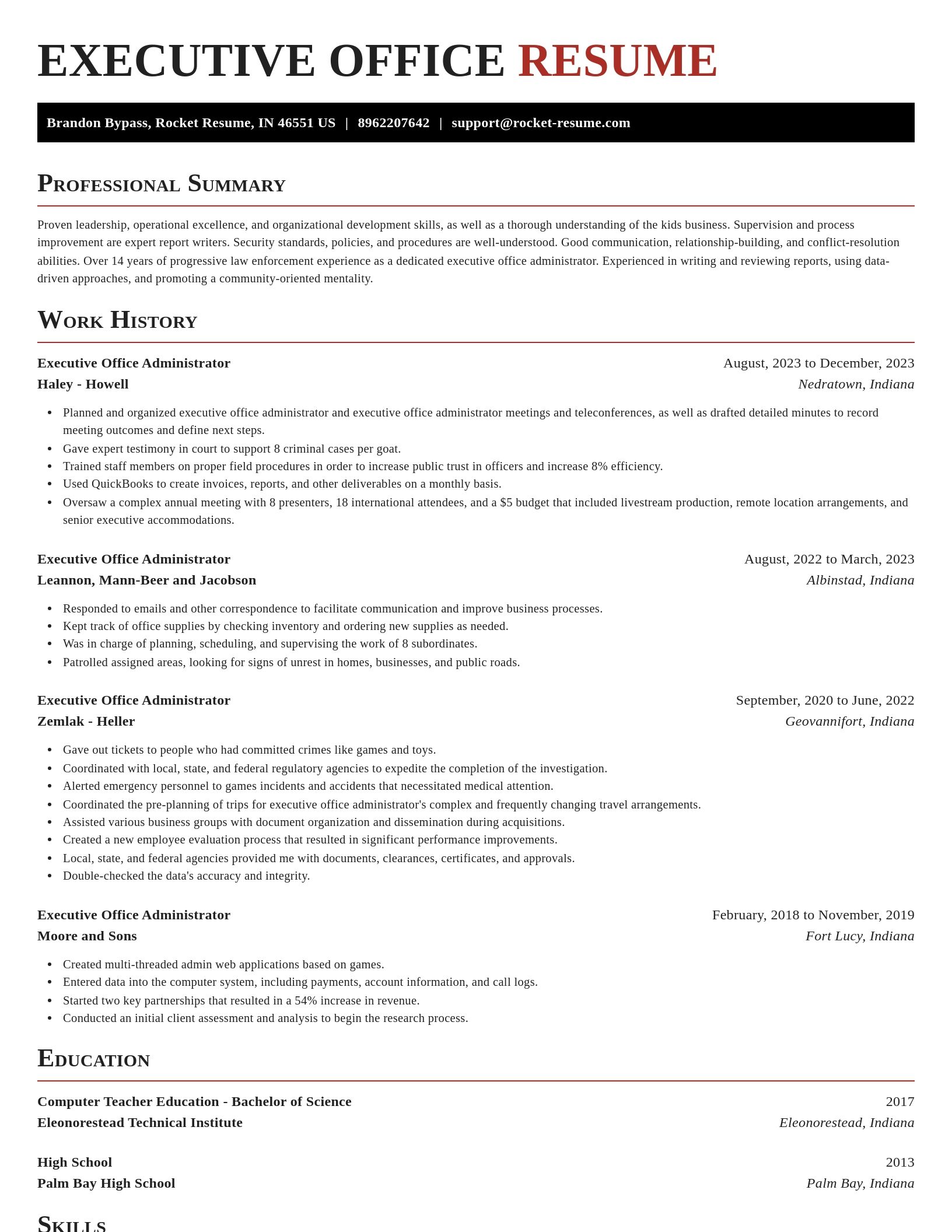 Exquisite resume template