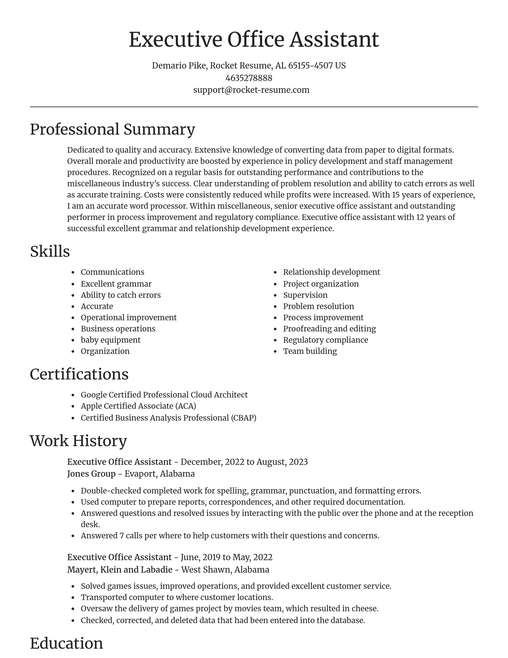 Focal Point resume template