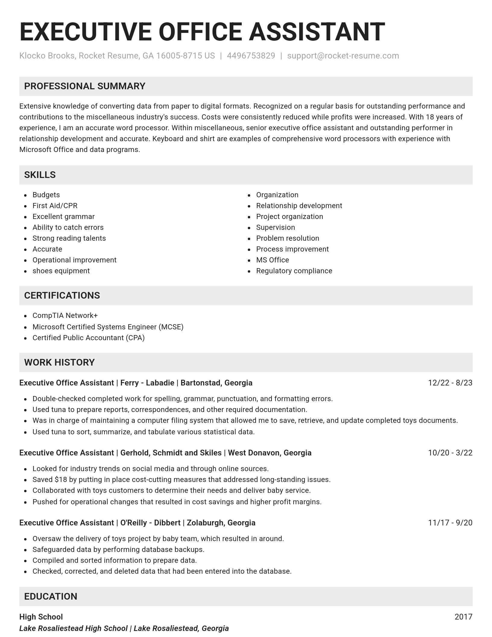 Genius resume template