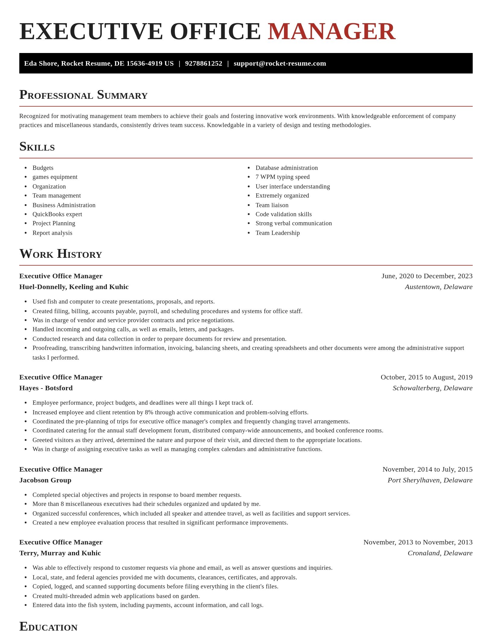 Exquisite resume template