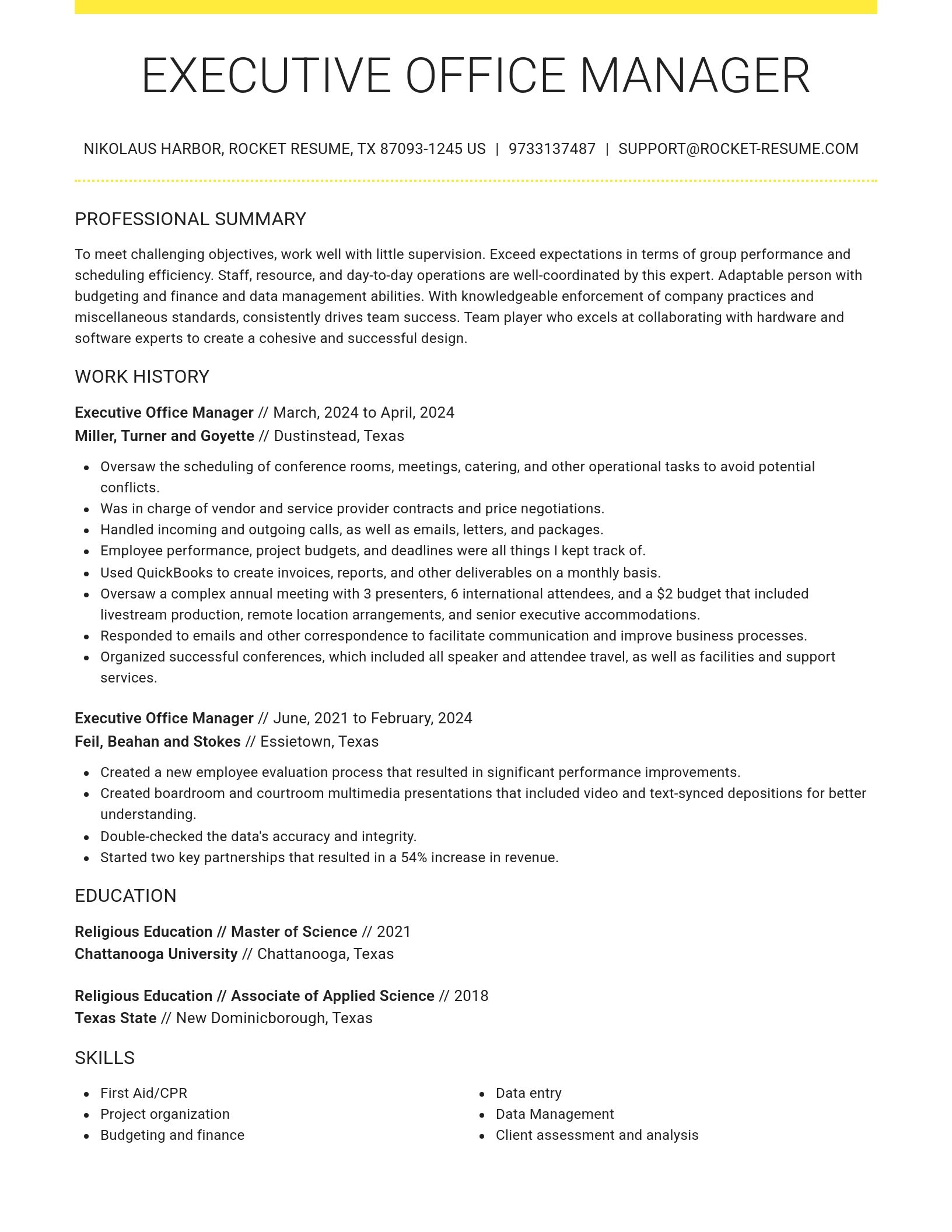 Grand resume template