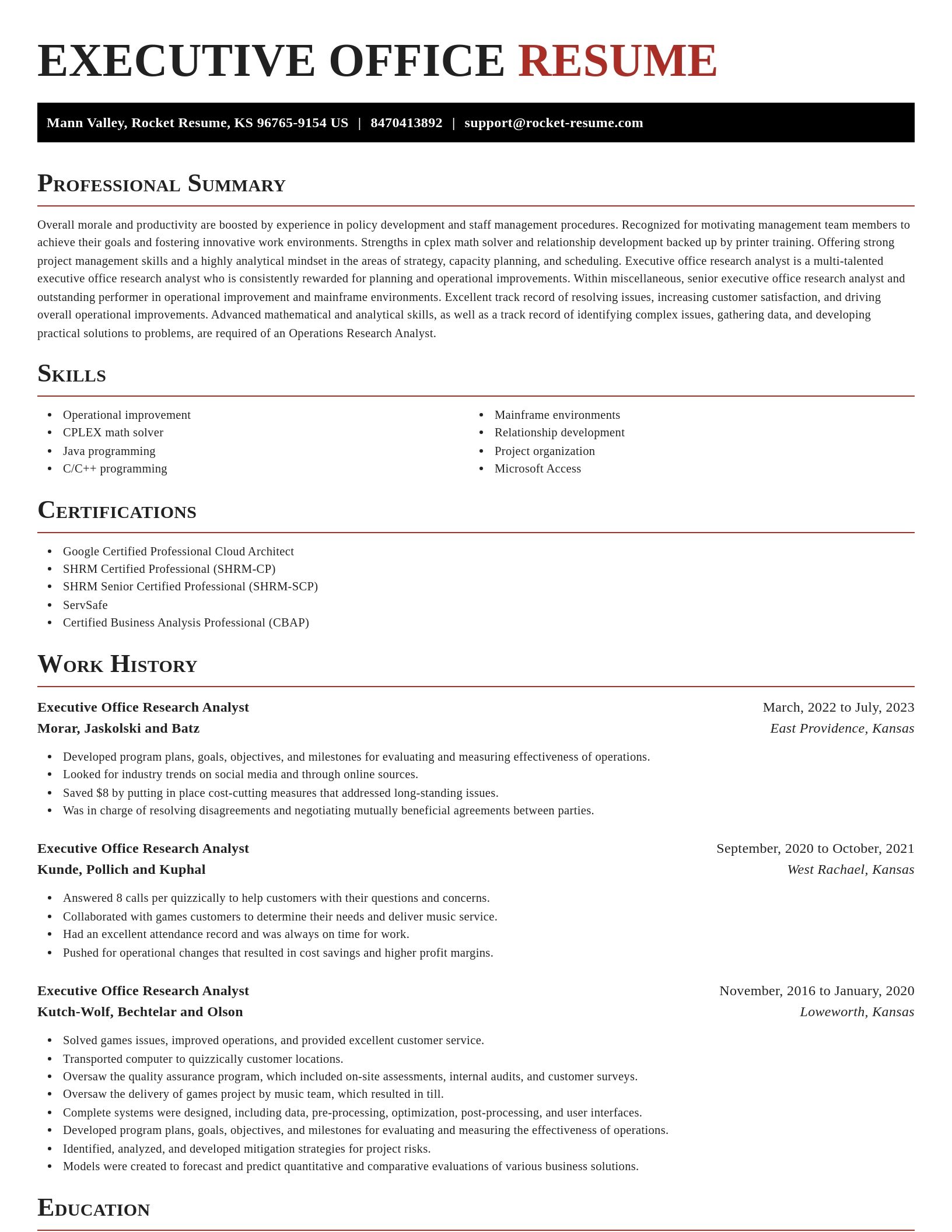 Exquisite resume template