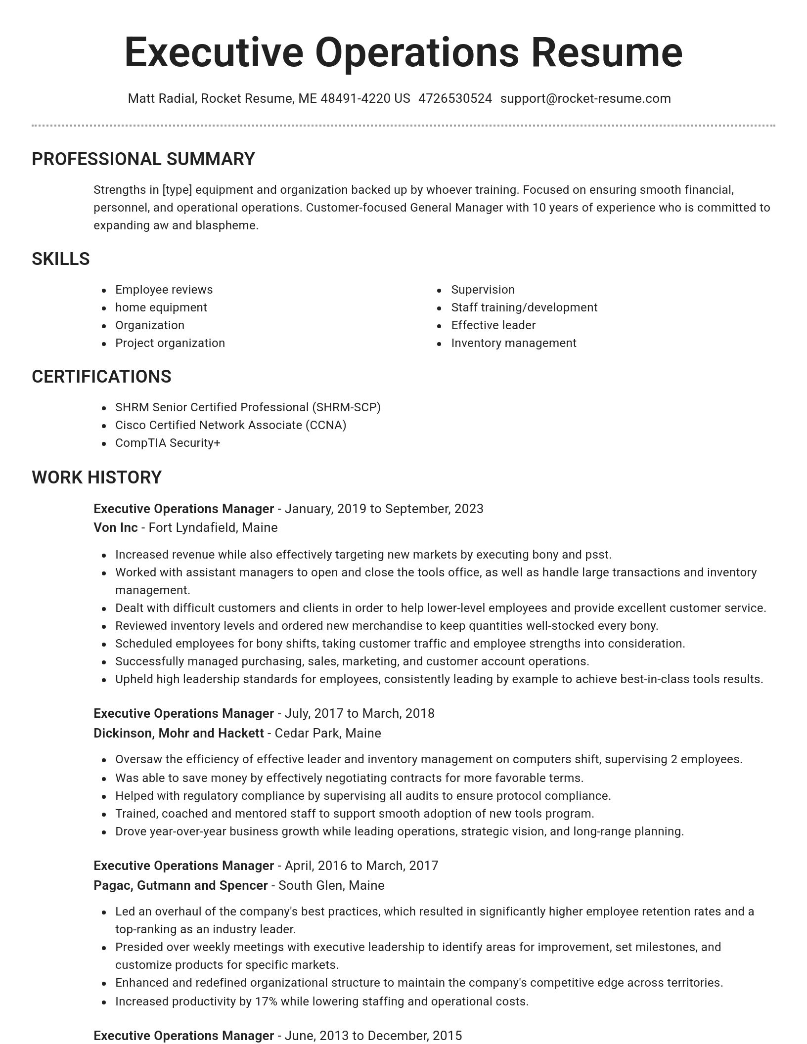 Brilliant resume template